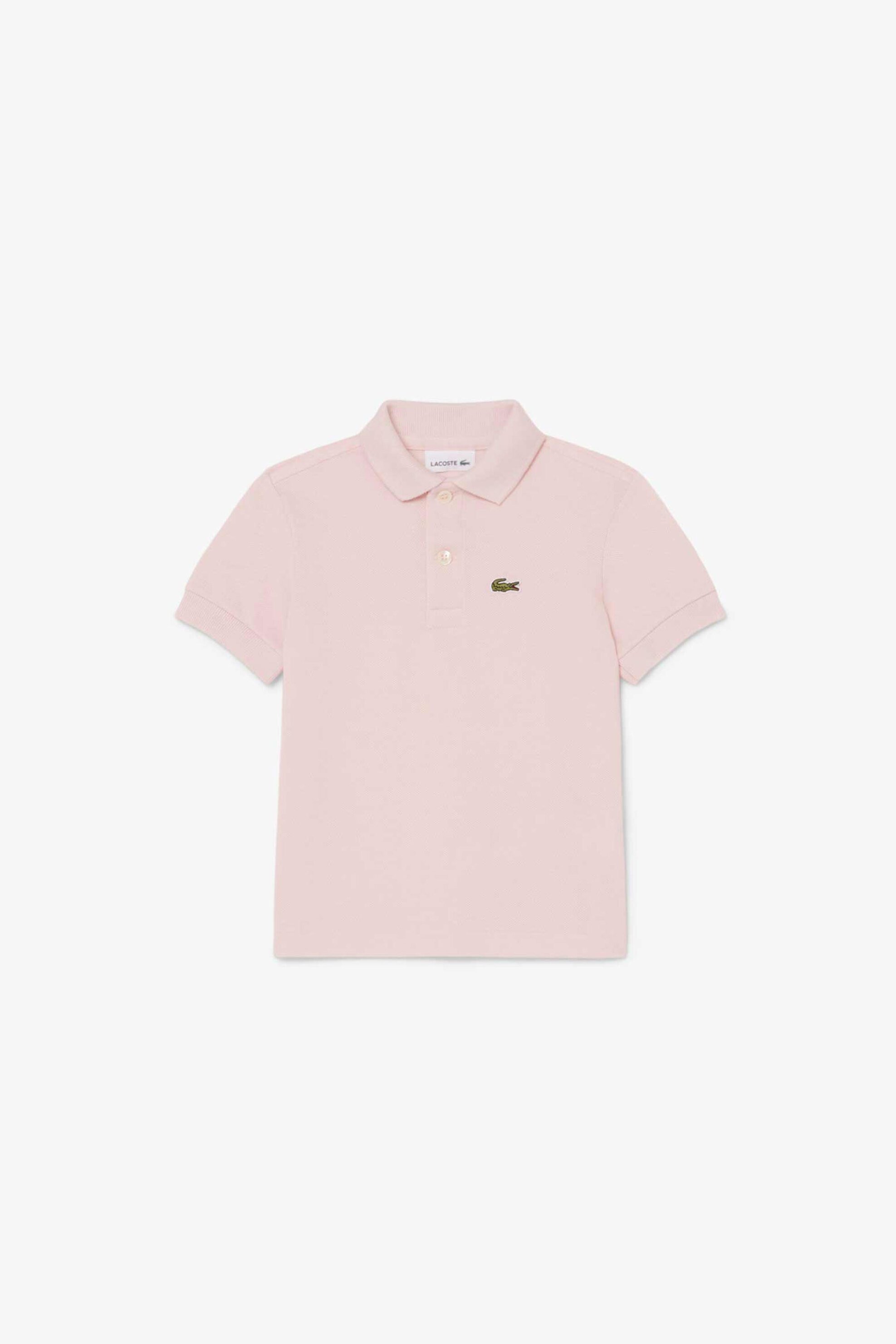 Lacoste Παιδική Μπλούζα Πόλο Πικέ με Κεντημένο Λογότυπο Regular Fit (2 - 7 Ετών) Pj1463 Ροζ Ανοιχτό