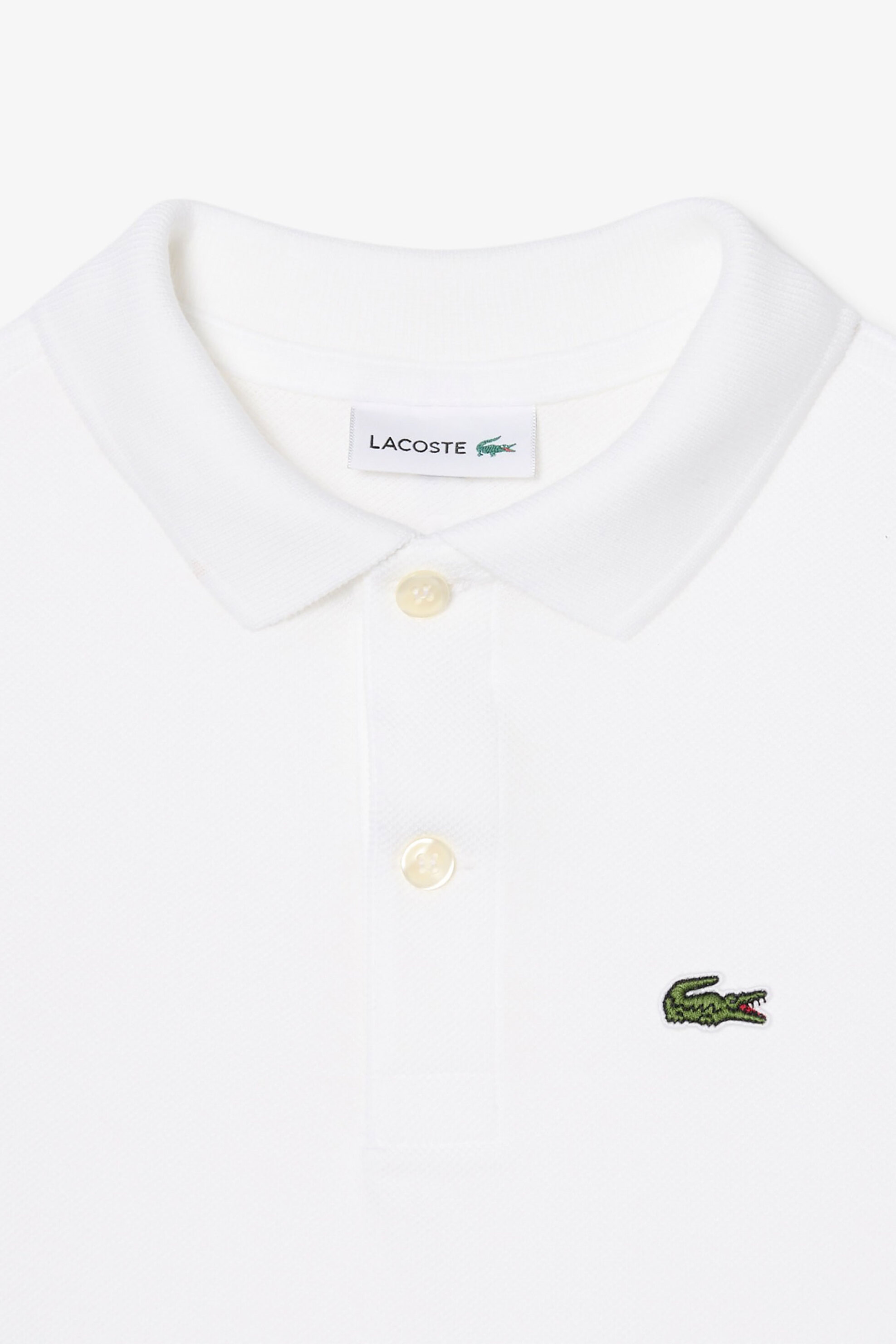 Lacoste παιδική μπλούζα πόλο πικέ με κεντημένο λογότυπο Regular Fit - PJ1465 Λευκό φωτογραφία