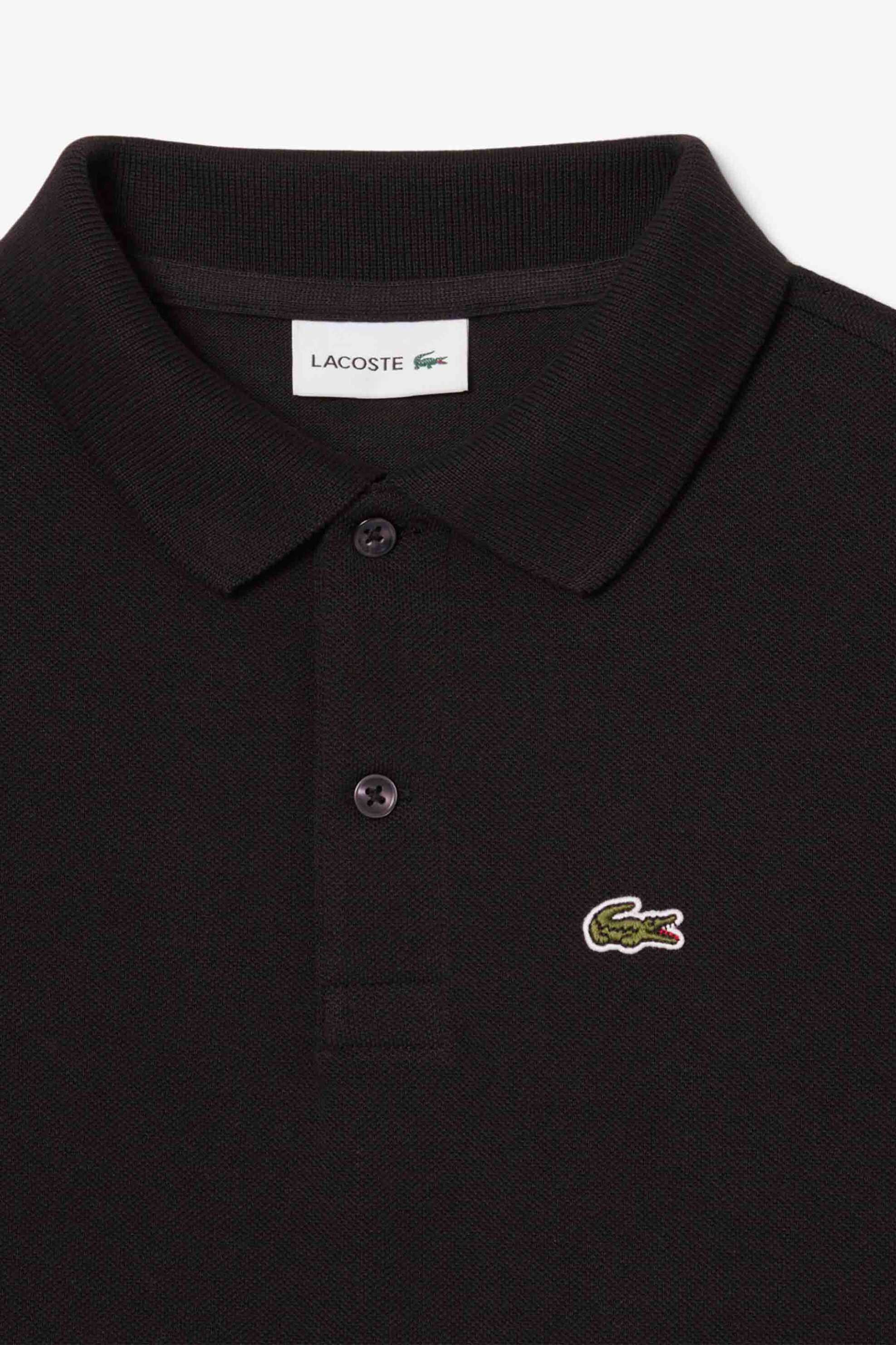 Lacoste παιδική μπλούζα πόλο πικέ με κεντημένο λογότυπο Regular Fit - PJ1465 Μαύρο φωτογραφία