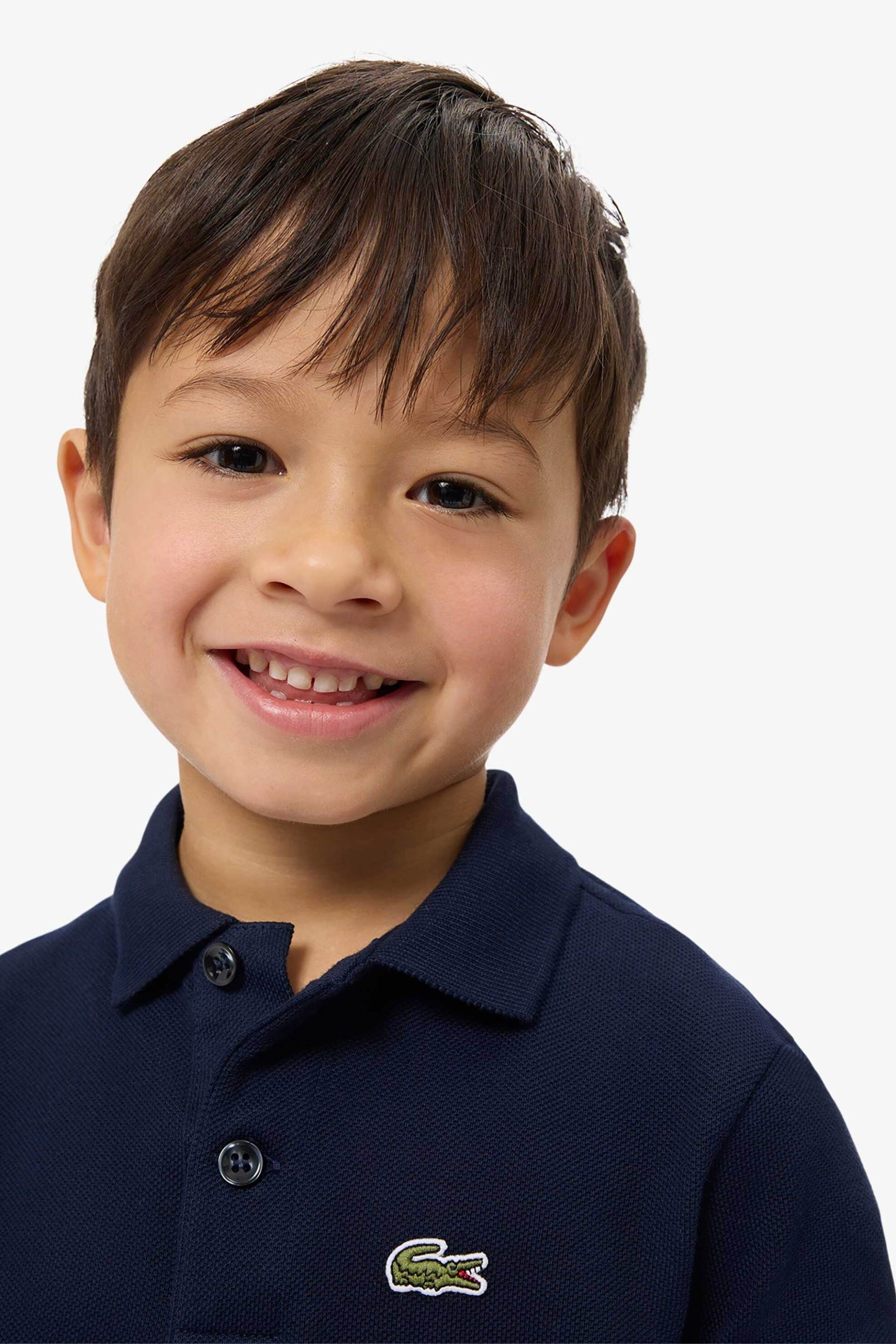 Lacoste παιδική μπλούζα πόλο πικέ με κεντημένο λογότυπο Classic Fit - PJ1542 Μπλε Σκούρο φωτογραφία