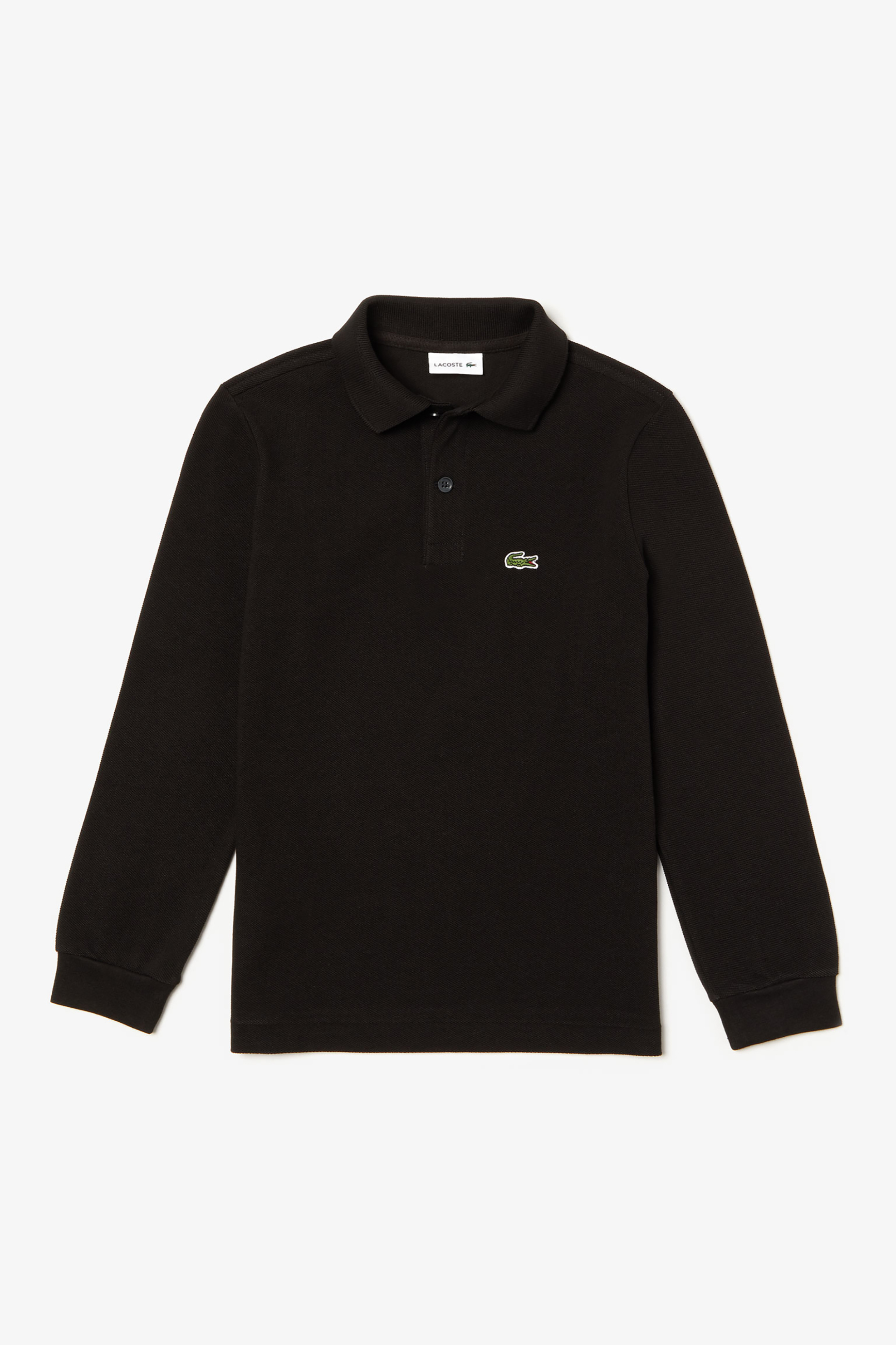 Lacoste παιδική πόλο μπλούζα πικέ με κεντημένο λογότυπο Regular Fit - PJ8915 Μαύρο φωτογραφία