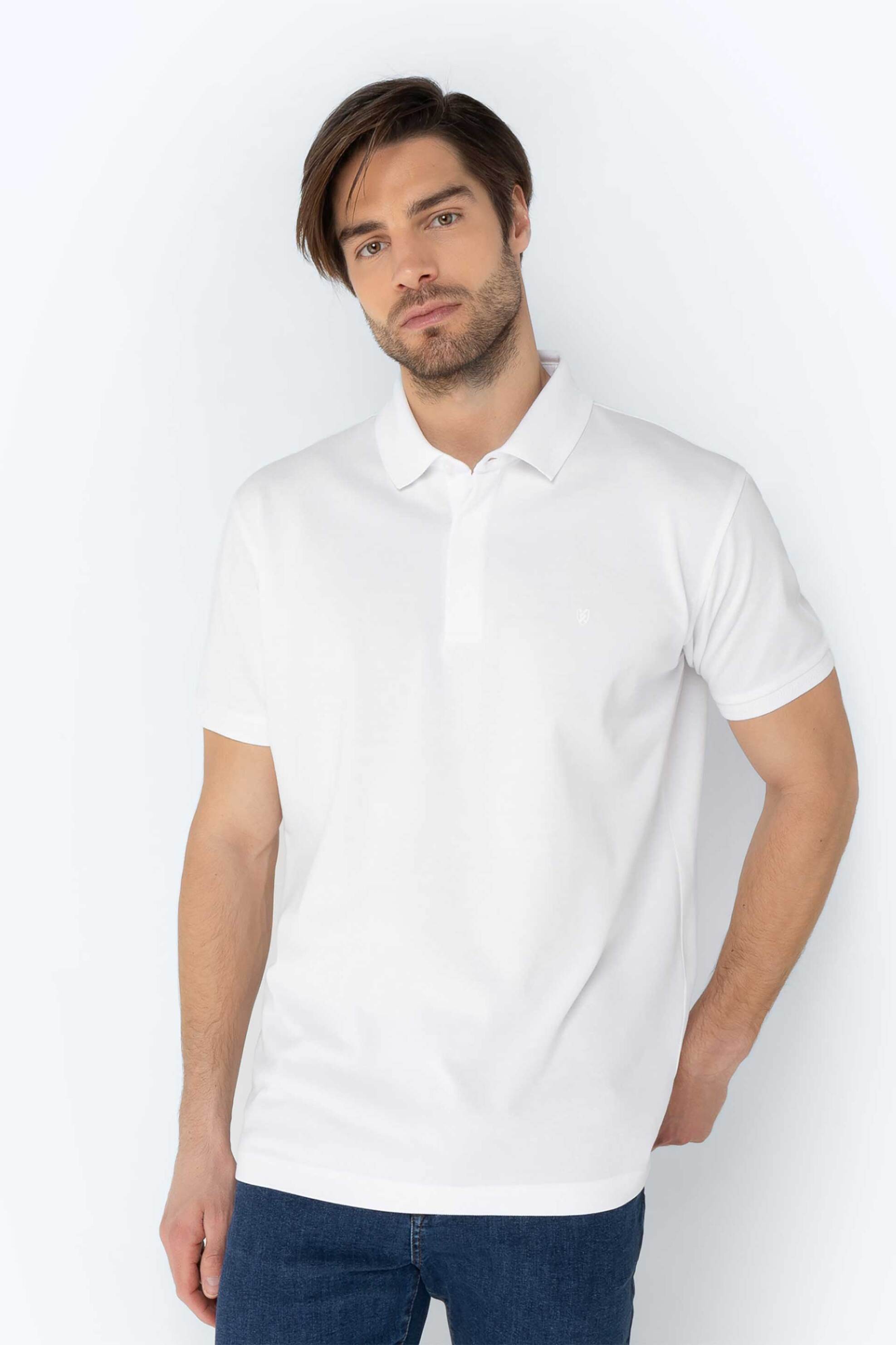 Ανδρική Μόδα > Ανδρικά Ρούχα > Ανδρικές Μπλούζες > Ανδρικές Μπλούζες Πολο The Bostonians ανδρική πόλο μπλούζα πικέ με κεντημένο λογότυπο Regular Fit Λευκό