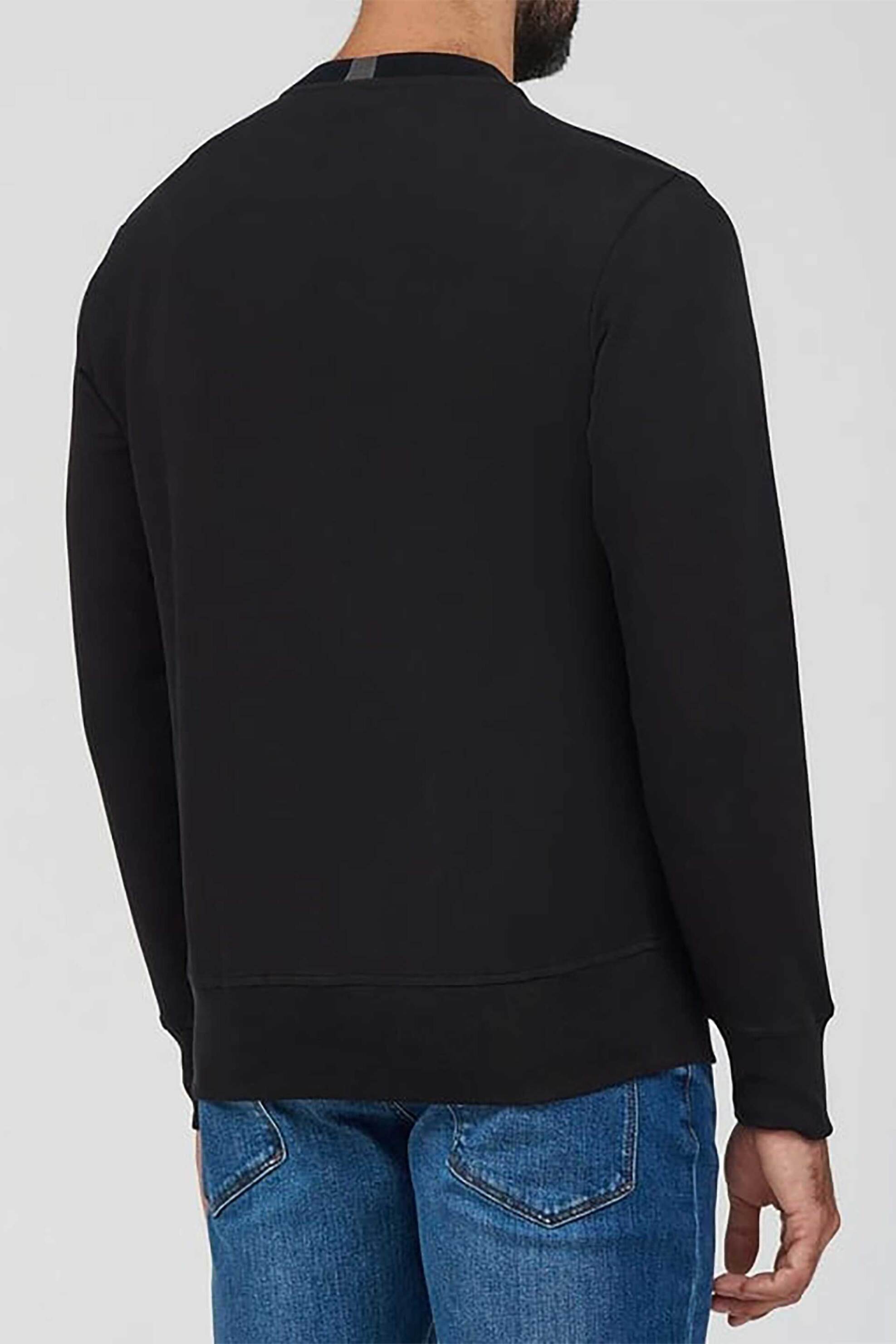 Paul&Shark ανδρική μπλούζα φούτερ με μεταλλιζέ logo print Regular Fit - 14311815 Μαύρο φωτογραφία