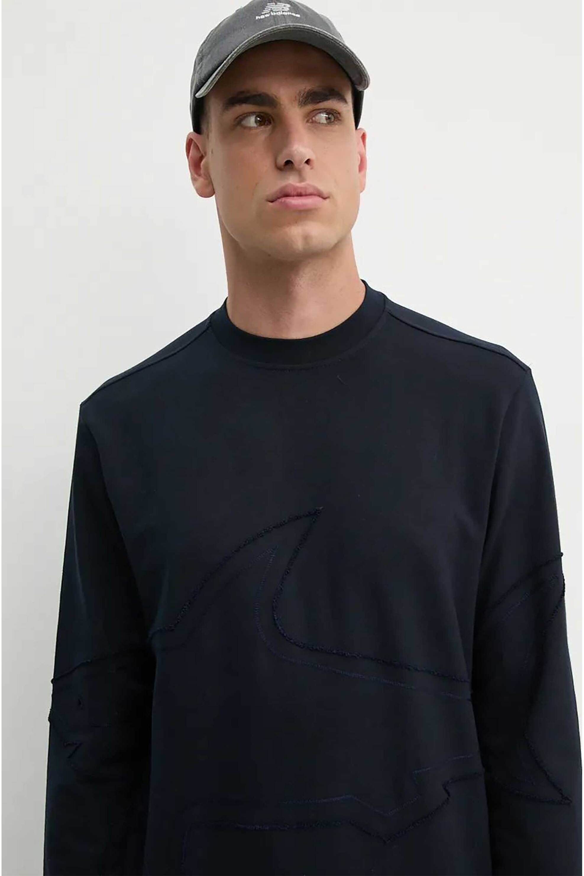 Paul&Shark ανδρική μπλούζα φούτερ με διακοσμητικές ραφές Regular Fit - 14311874 Μπλε Σκούρο φωτογραφία