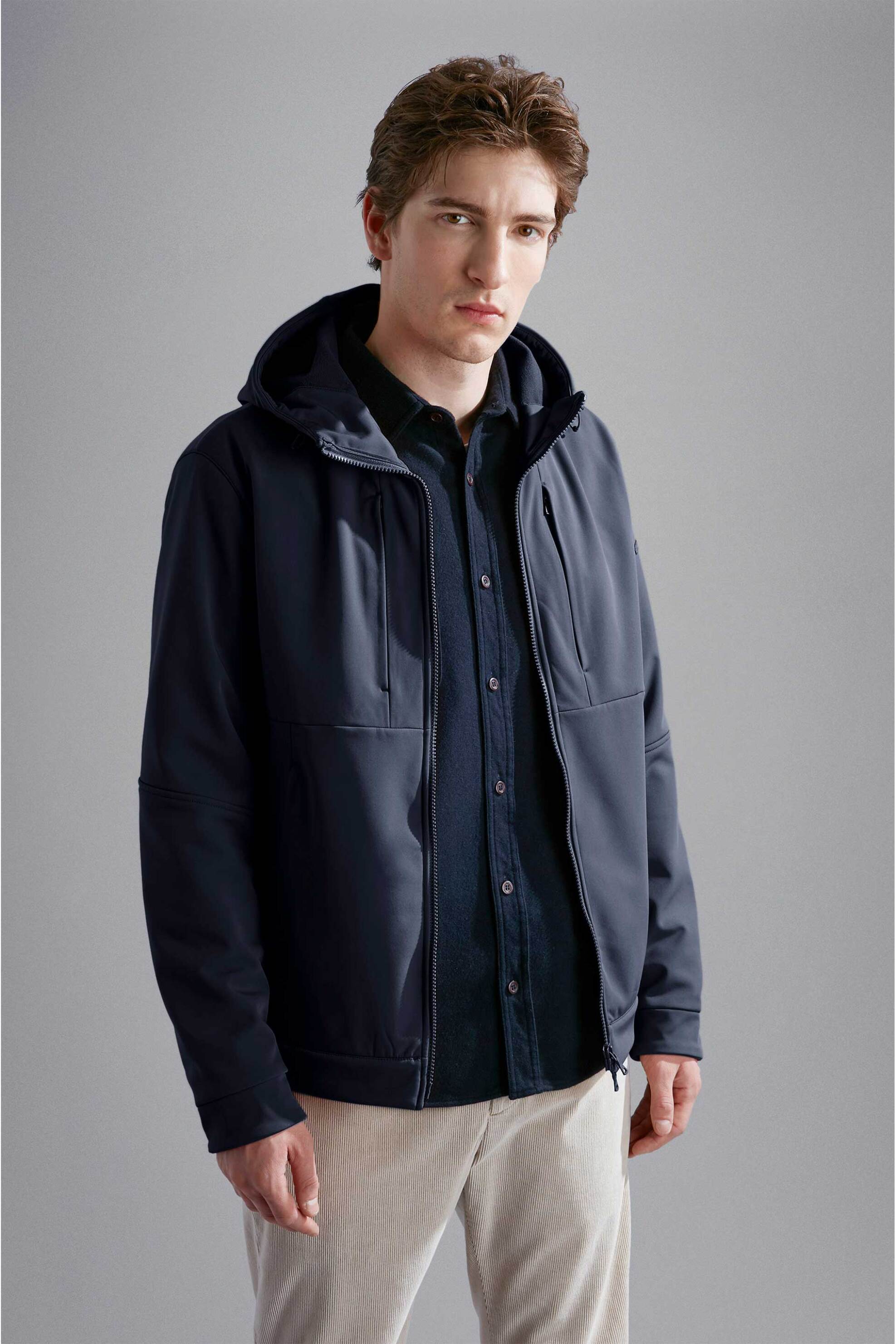 Paul&Shark ανδρικό jacket με κουκούλα και τσέπες Regular Fit - 14312100 Μπλε Σκούρο