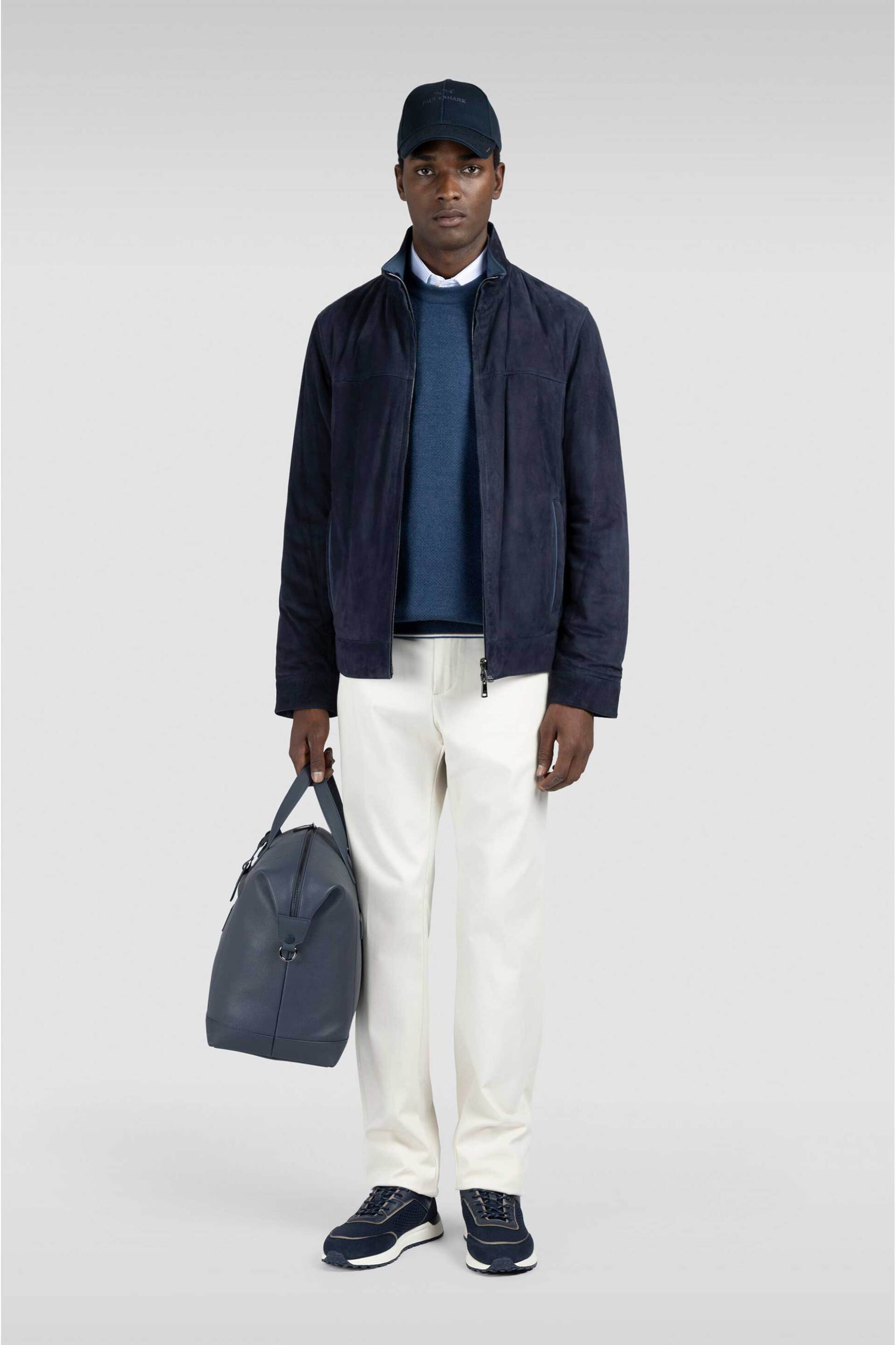 Paul&Shark ανδρικό πουλόβερ μονόχρωμο structured Regular Fit - 15311048 Μπλε φωτογραφία