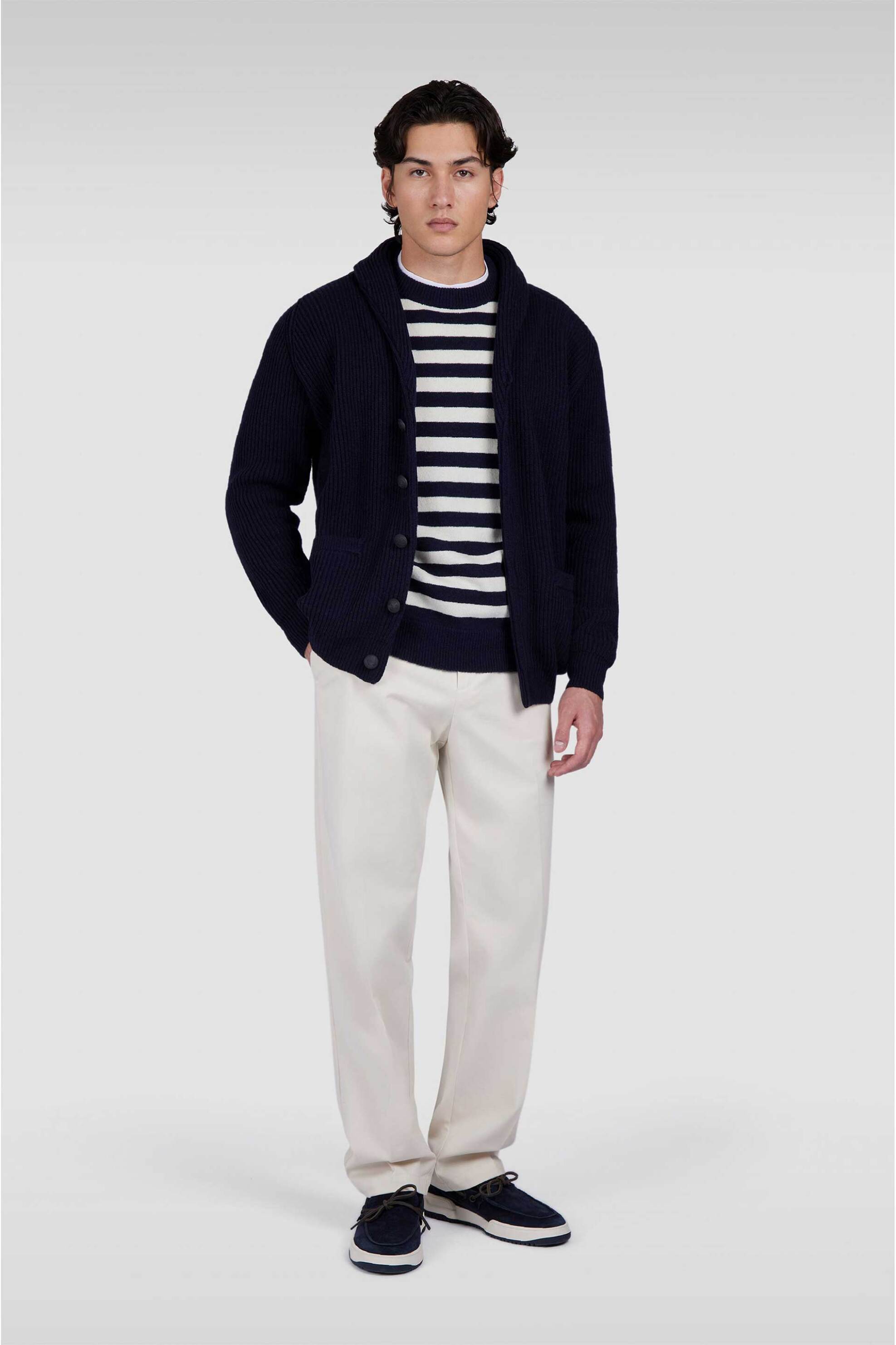 Paul&Shark ανδρικό πουλόβερ με ριγέ σχέδιο Regular Fit - 15311084 Μπλε Σκούρο φωτογραφία