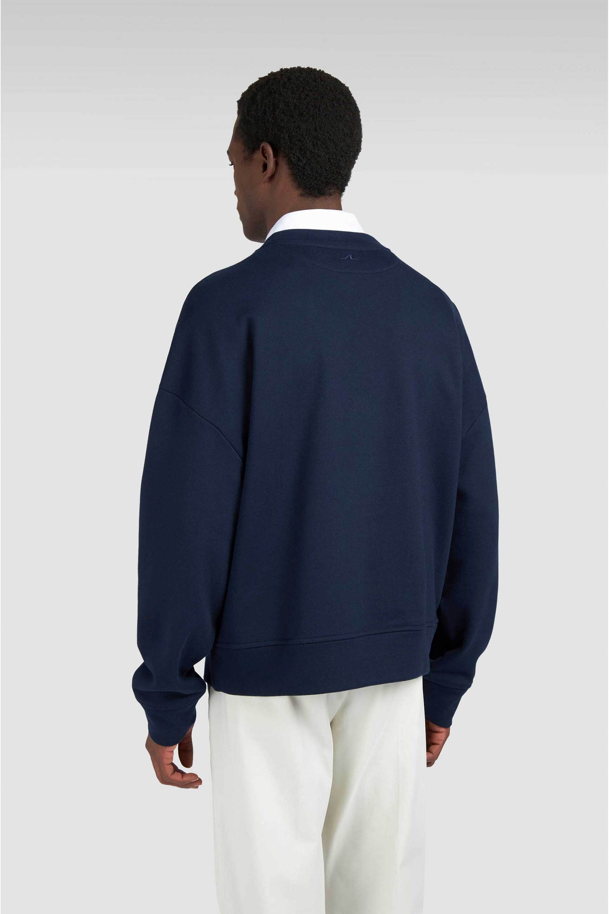 Paul&Shark ανδρική μπλούζα φούτερ με shark print Regular Fit - 15311848 Μπλε Σκούρο φωτογραφία