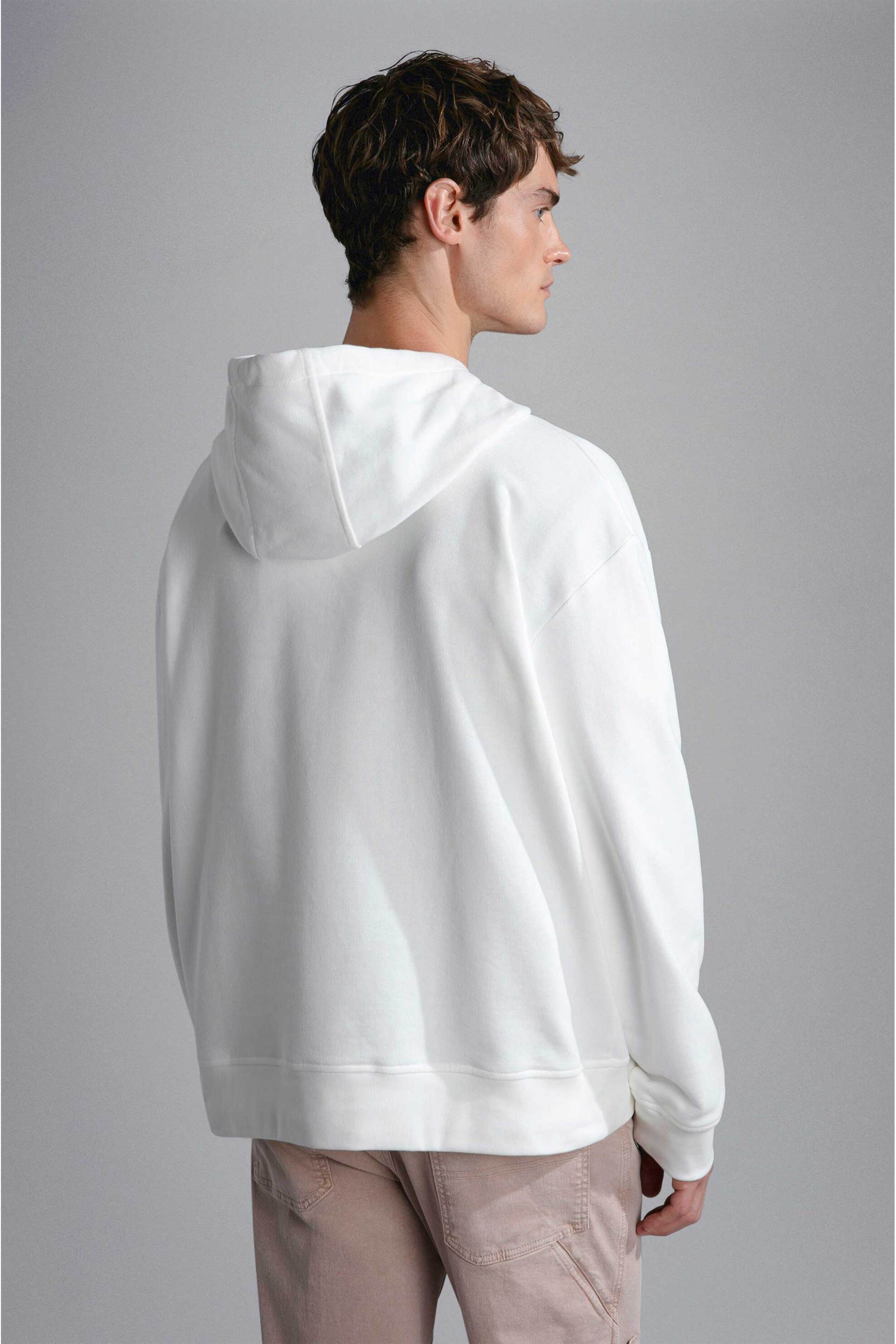 Paul&Shark ανδρική μπλούζα φούτερ με logo print Regular Fit - 24411927 Λευκό φωτογραφία