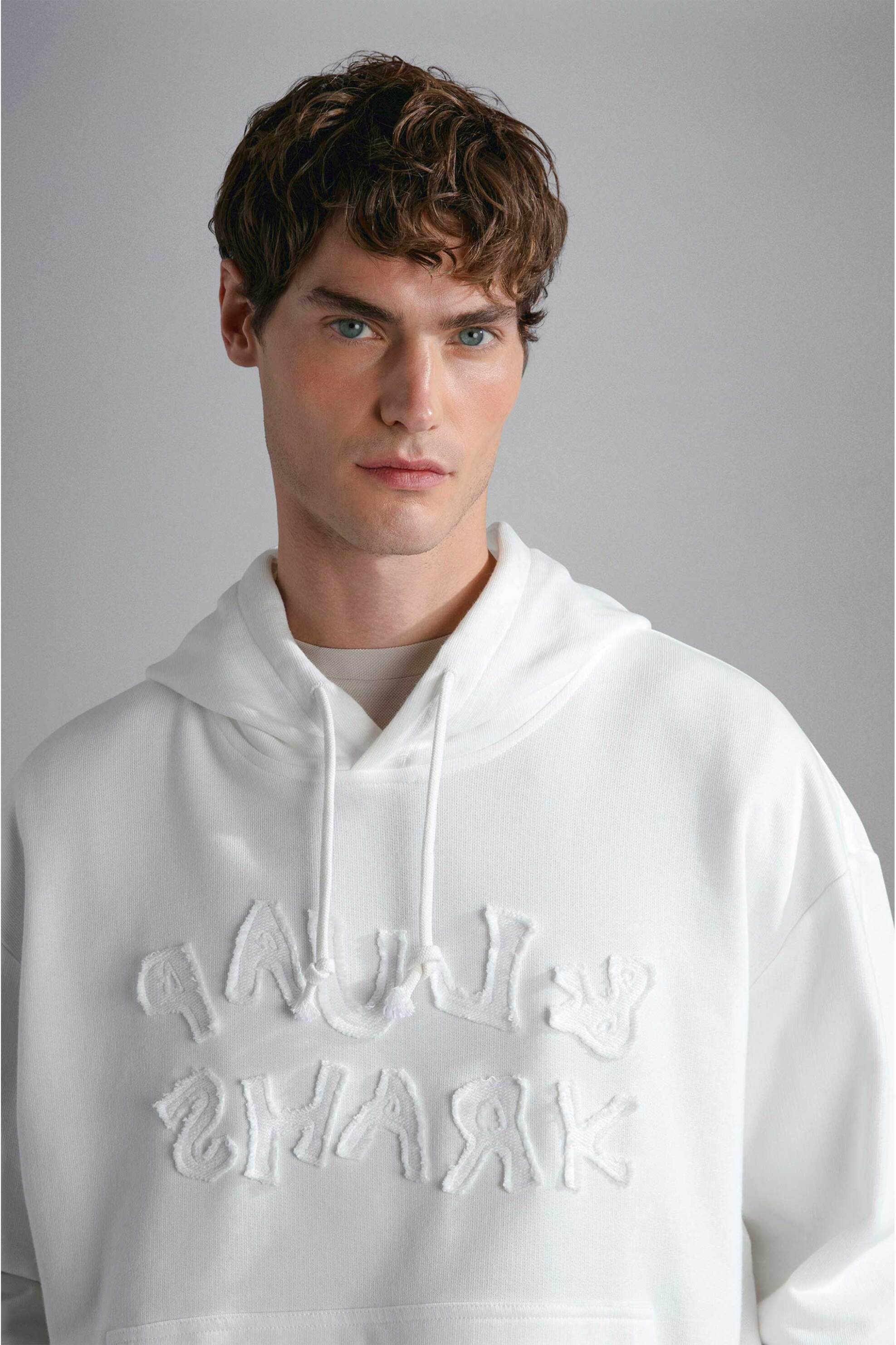 Paul&Shark ανδρική μπλούζα φούτερ με logo print Regular Fit - 24411927 Λευκό φωτογραφία