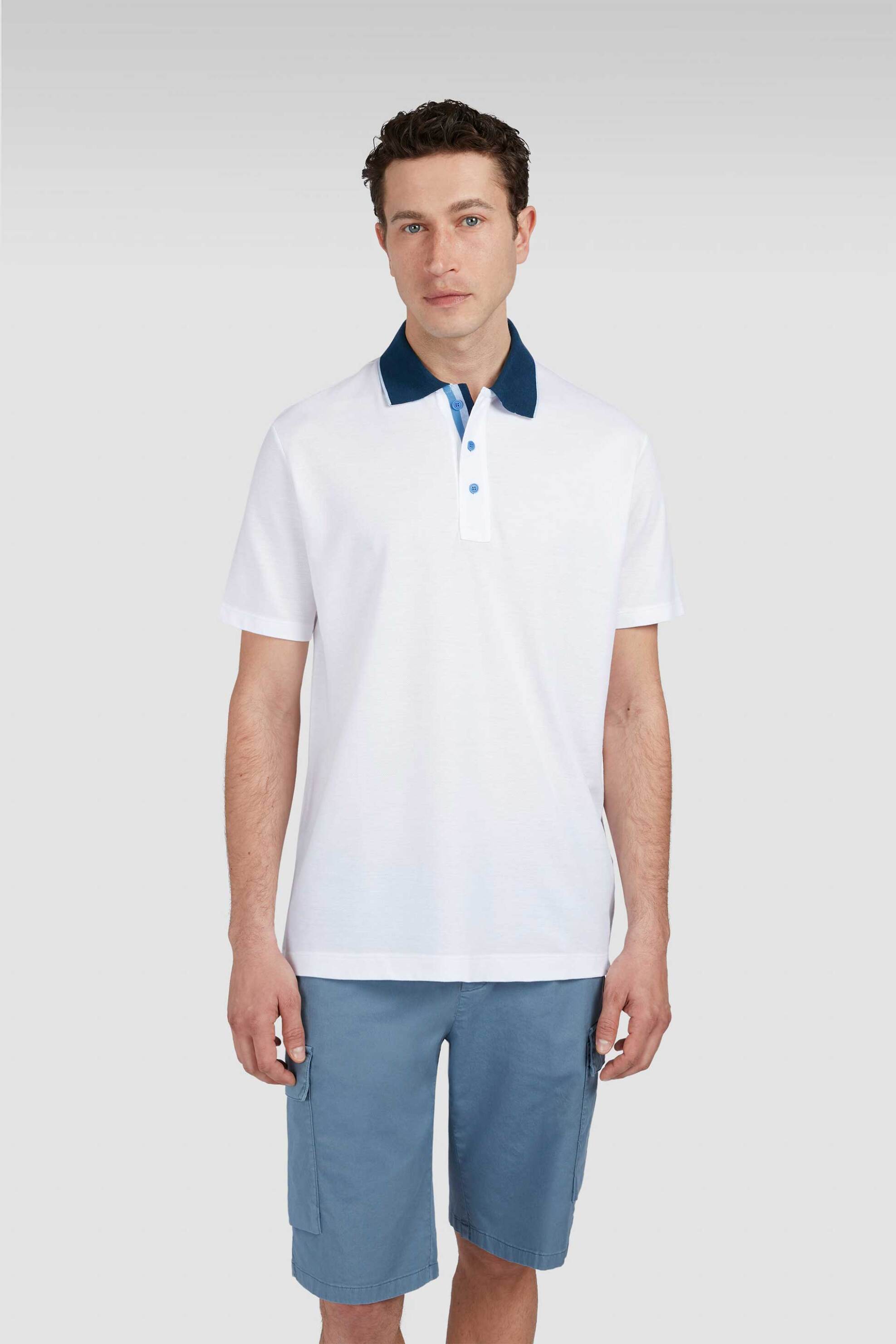 Paul&Shark ανδρική μπλούζα πόλο πικέ κοντομάνικη μονόχρωμη Regular Fit - 25411298 Λευκό