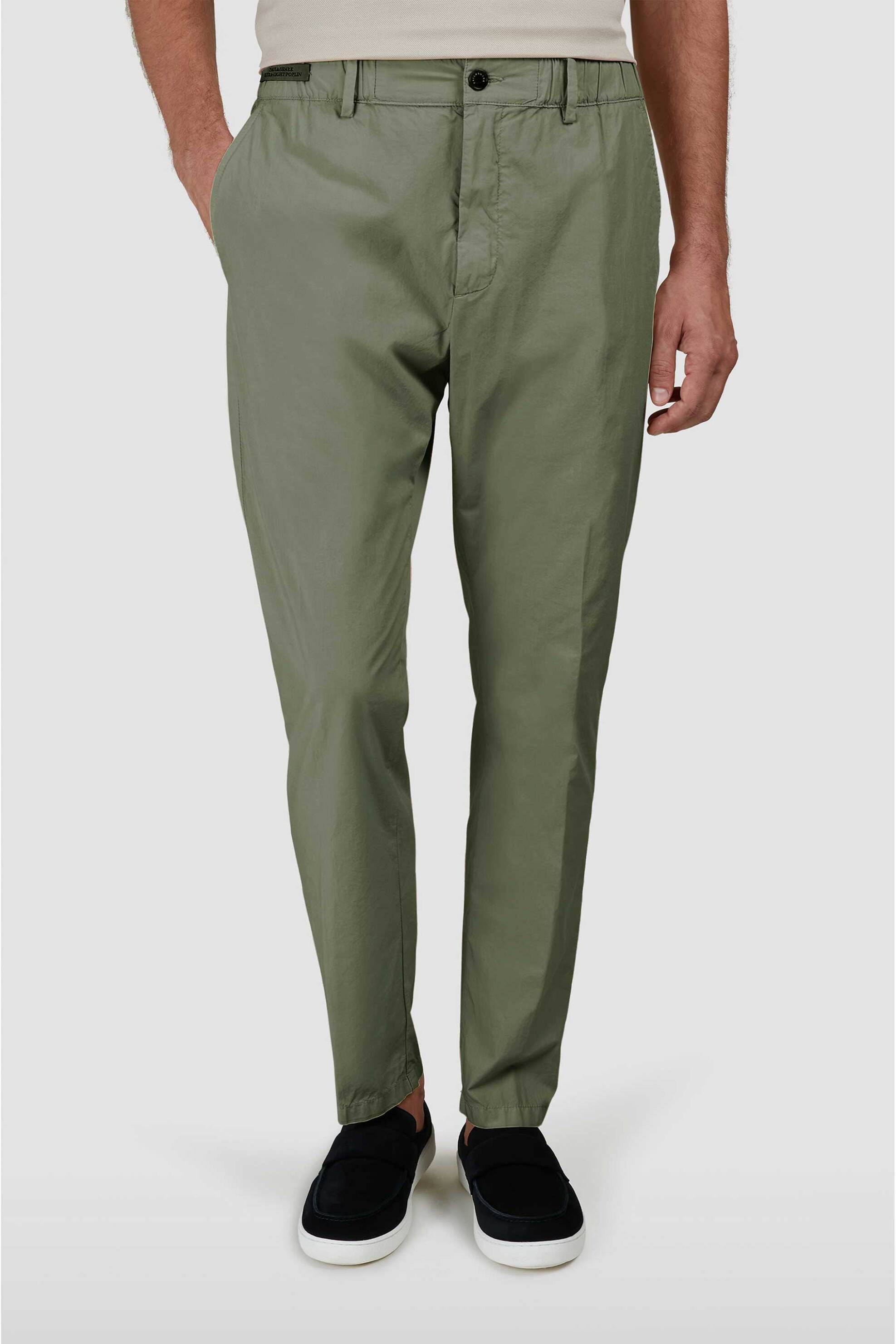 Paul&Shark ανδρικό παντελόνι chino από ultralight poplin βαμβάκι Regular Fit - 25414024 Λαδί φωτογραφία