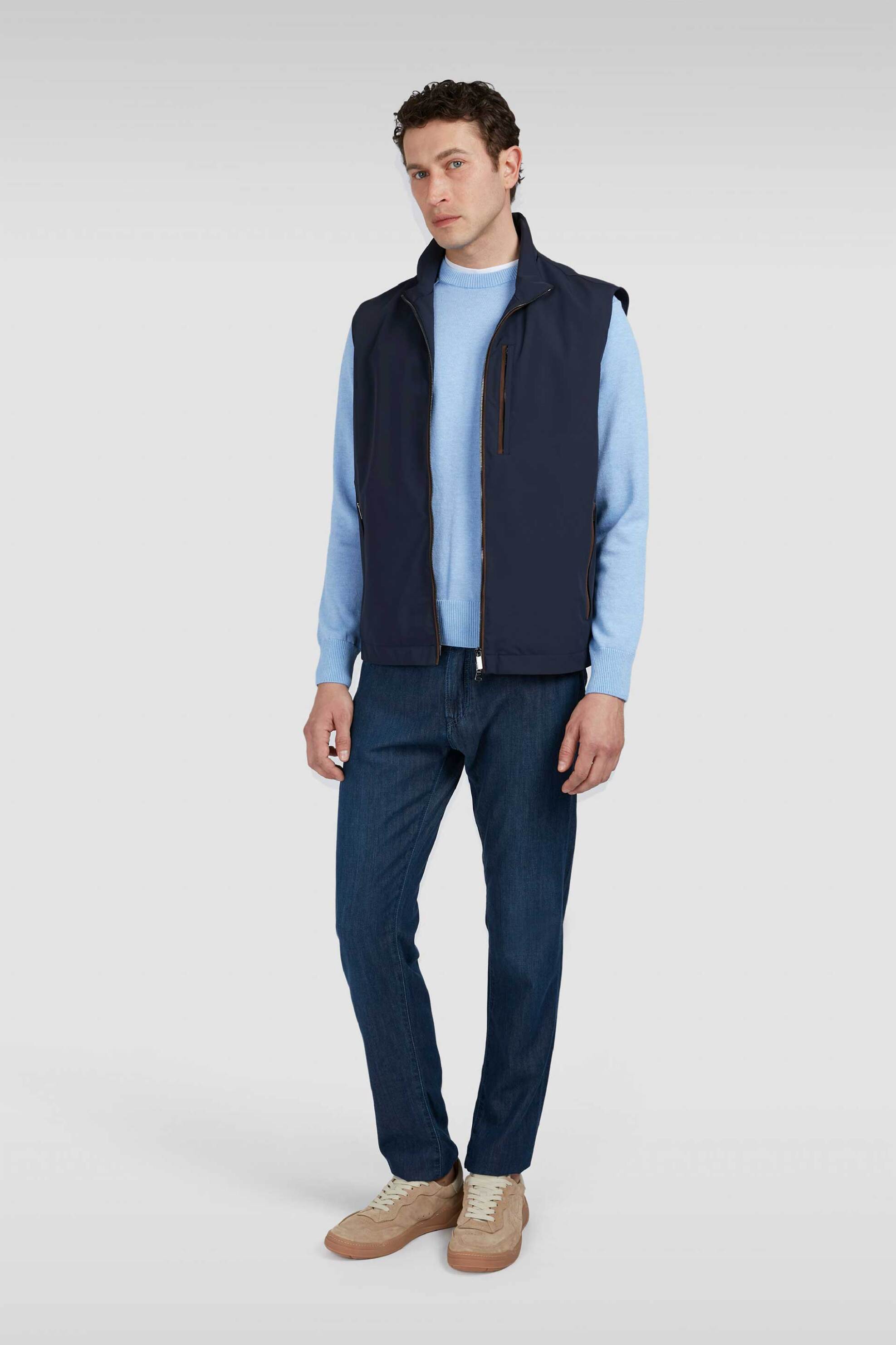 PAUL & SHARK Paul&Shark ανδρικό τζιν παντελόνι πεντάτσεπο Straight Regular Fit - 25414143 Denim Blue Σκούρο