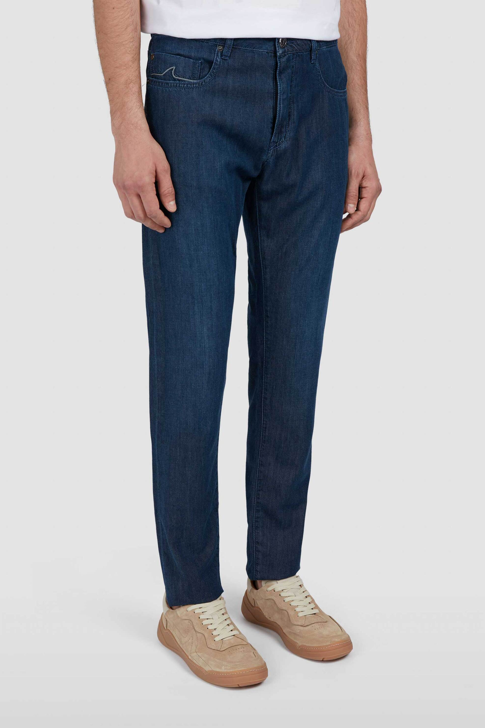 Paul&Shark ανδρικό τζιν παντελόνι πεντάτσεπο Straight Regular Fit - 25414143 Denim Blue Σκούρο φωτογραφία