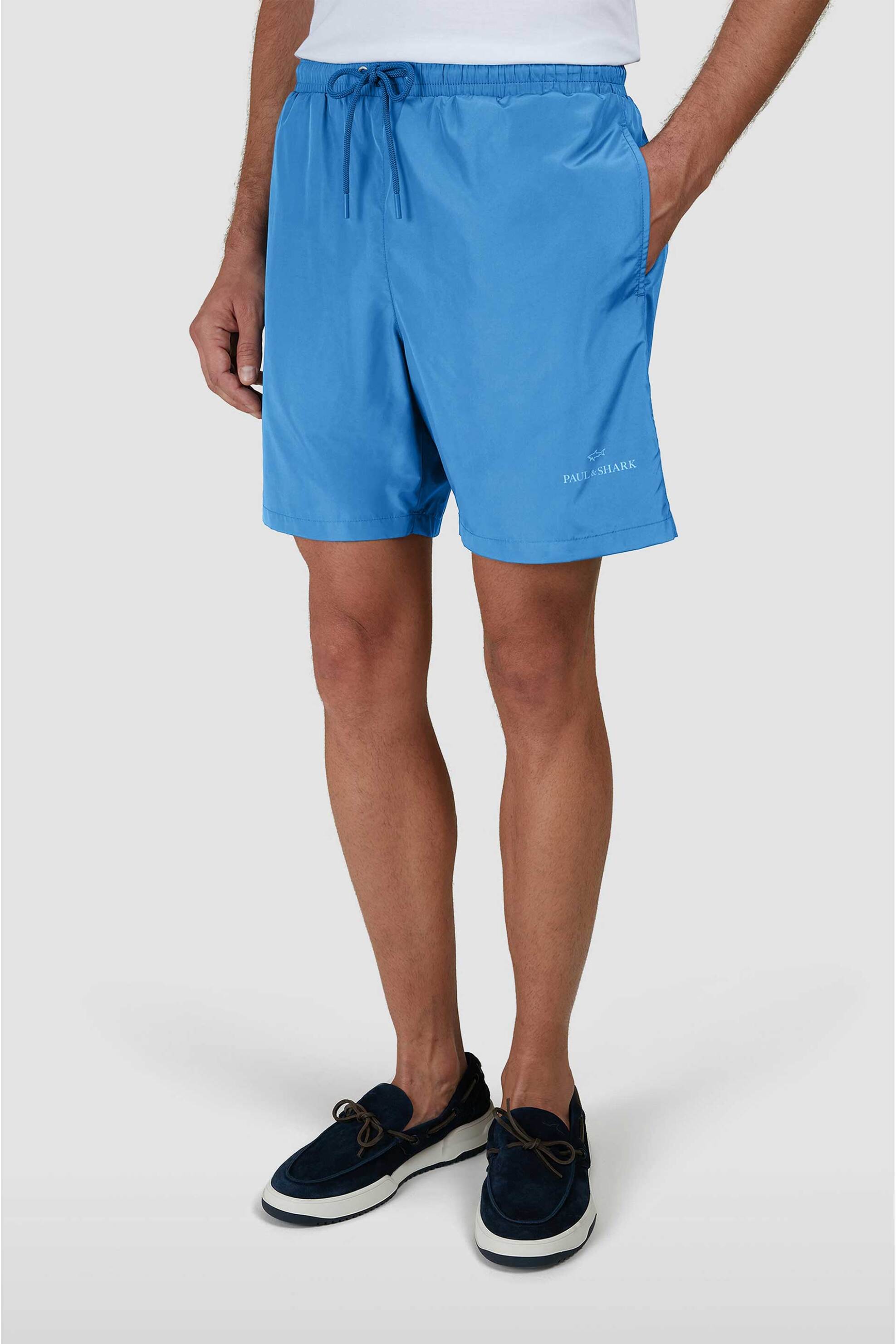 Paul&Shark ανδρικό μαγιό σορτς με ανακλαστικό logo print Regular Fit - 25415000 Μπλε Ανοιχτό φωτογραφία