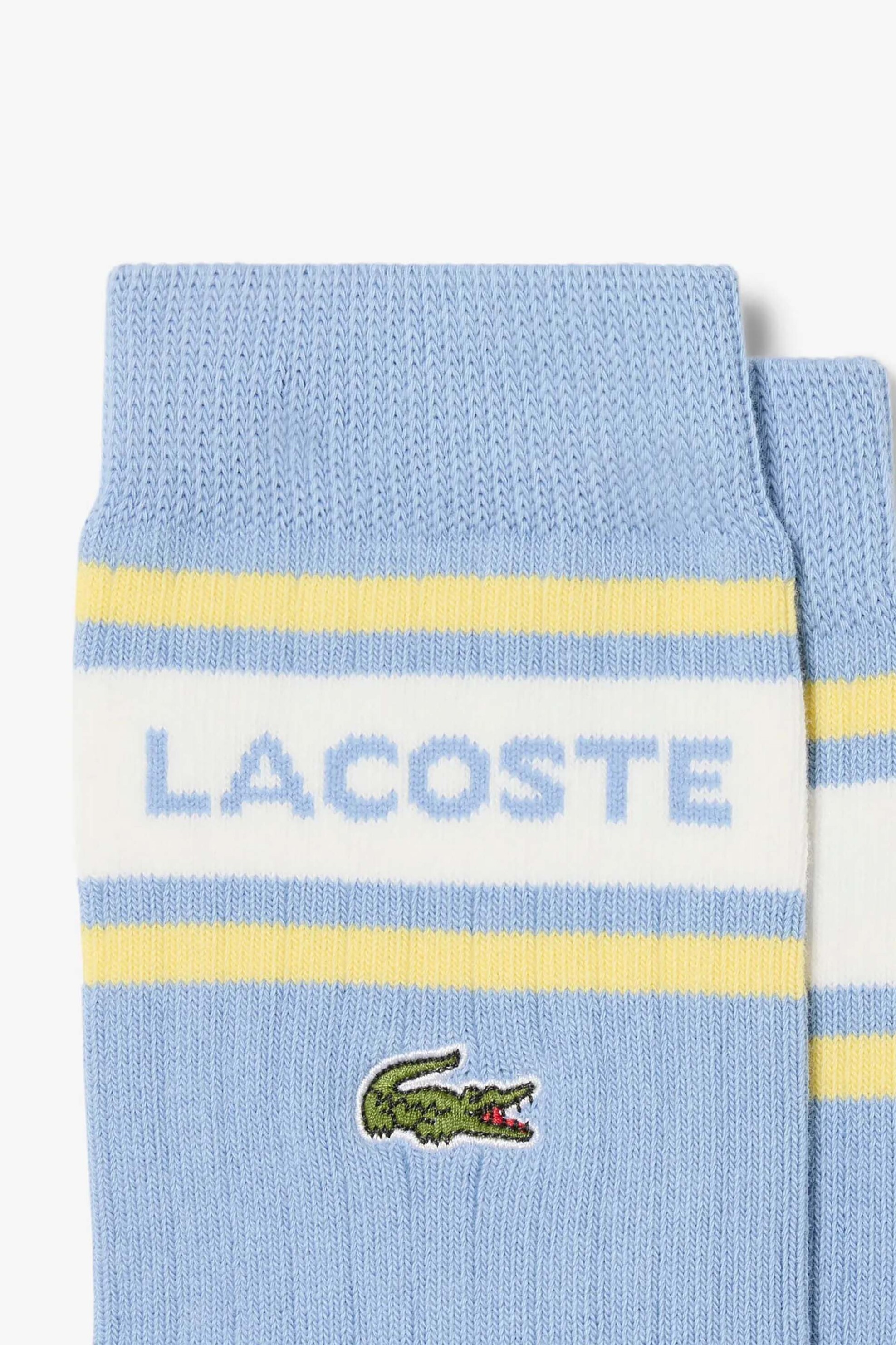 Lacoste Σετ Unisex Μακριές Κάλτσες με Λογότυπο (3 Ζευγάρια) - Ra1922 Μπλε Ανοιχτό