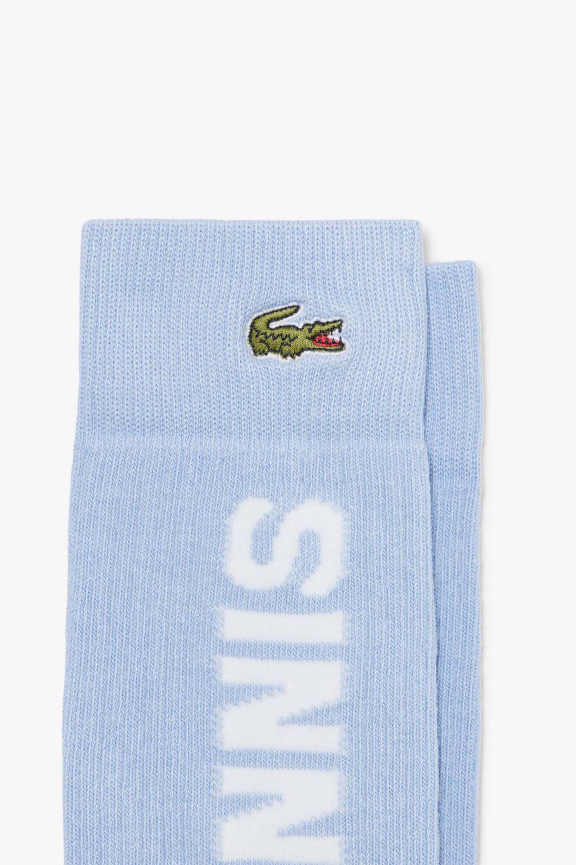 Lacoste Σετ Unisex Μακριές Κάλτσες με Λογότυπο Και Tennis Print (2 Ζευγάρια) - Ra1931 Μπλε Ανοιχτό