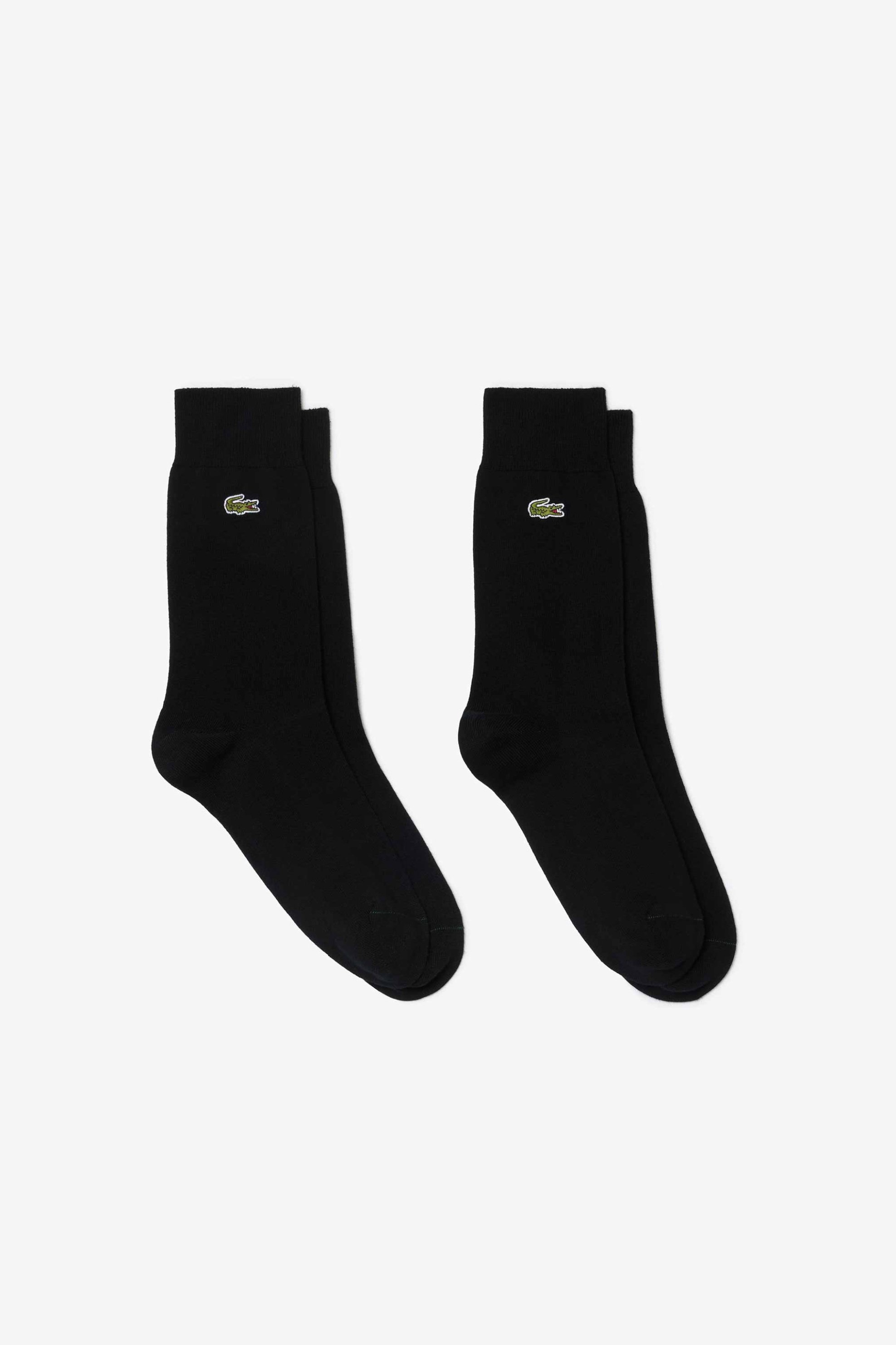 Lacoste σετ unisex μακριές κάλτσες με κεντημένο λογότυπο (2 ζευγάρια) - RA3147-00 Μαύρο