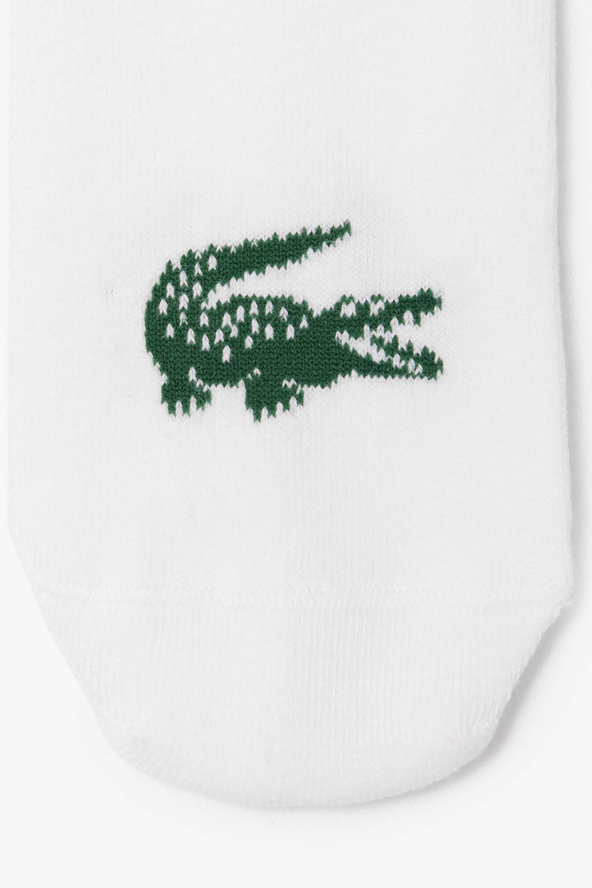 Lacoste Σετ Unisex Κοντές Κάλτσες No Show με Λογότυπο (3 Ζευγάρια) - Ra7872 Λευκό