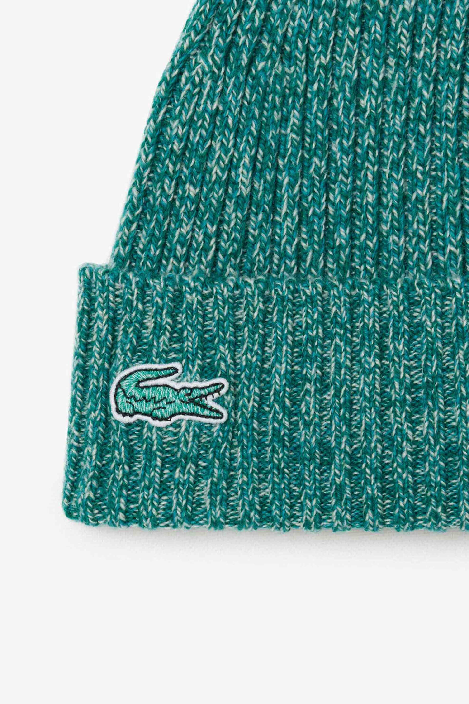 Lacoste unisex μάλλινος σκούφος ribbed με κεντημένο λογότυπο - RB4737-00 Πράσινο φωτογραφία