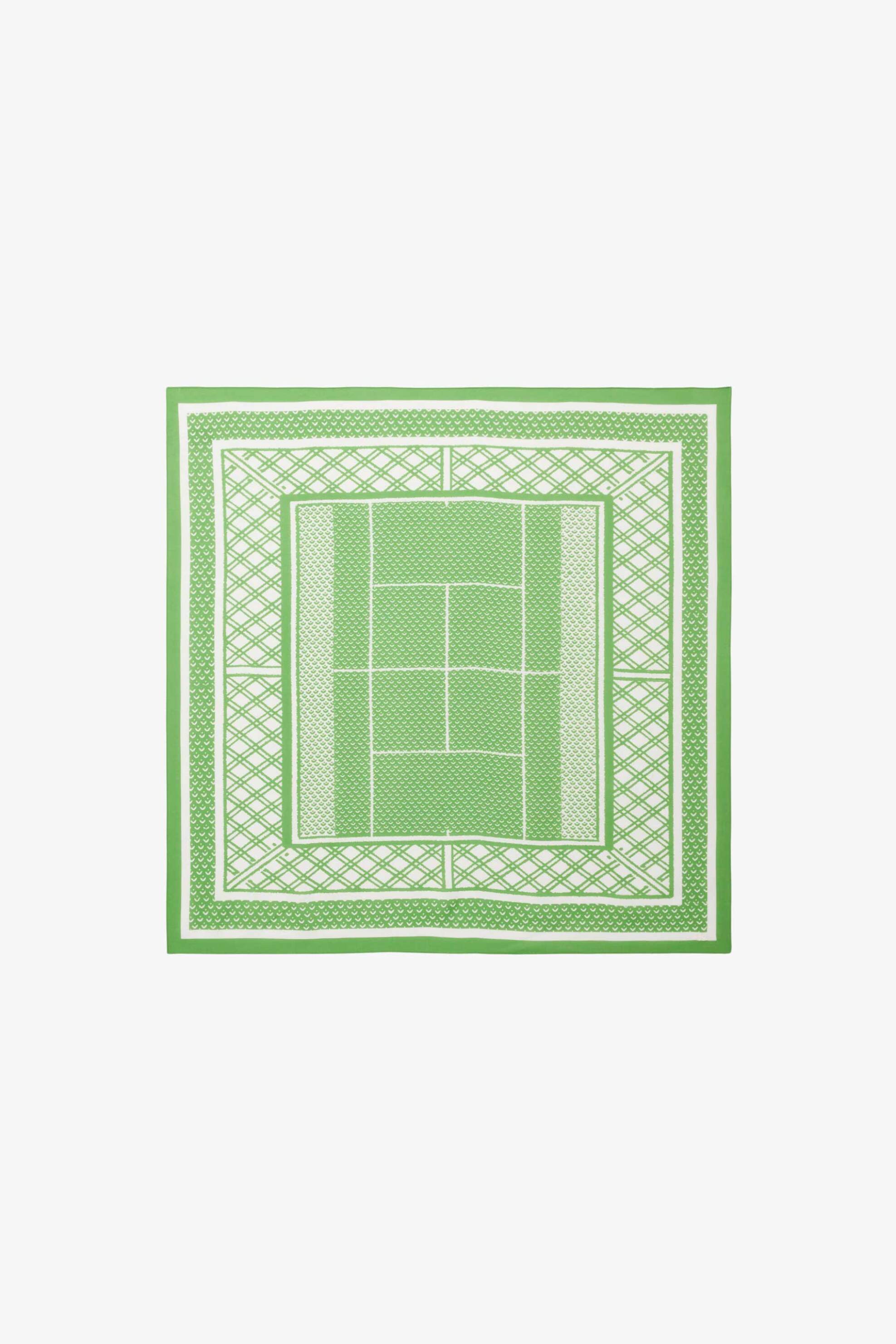 LACOSTE Lacoste γυναικείο φουλάρι με tennis print - RE1507 Πράσινο Ανοιχτό - 2