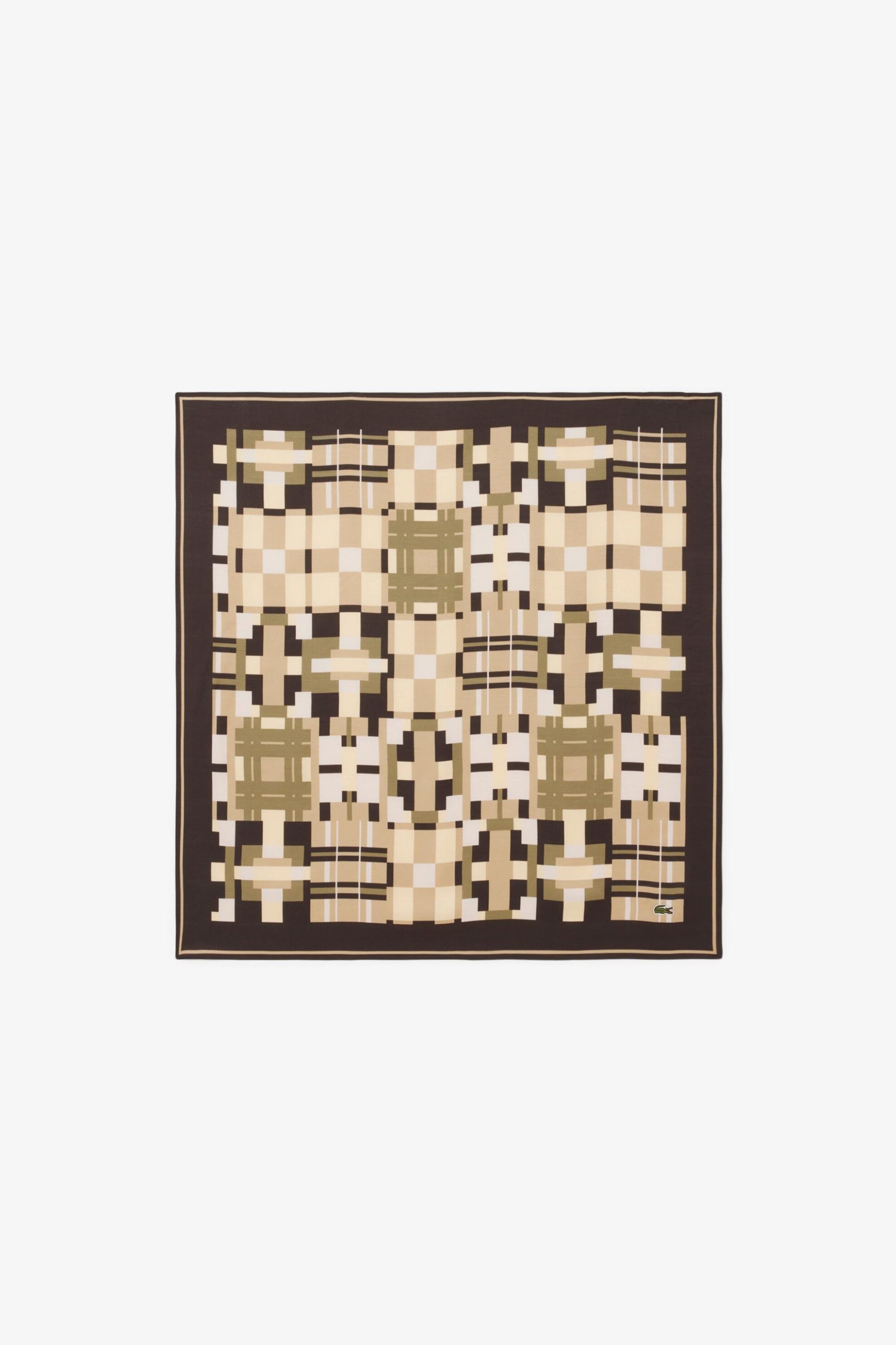 Lacoste γυναικείο φουλάρι με geometrical pattern - RE5688-00 Μπεζ φωτογραφία