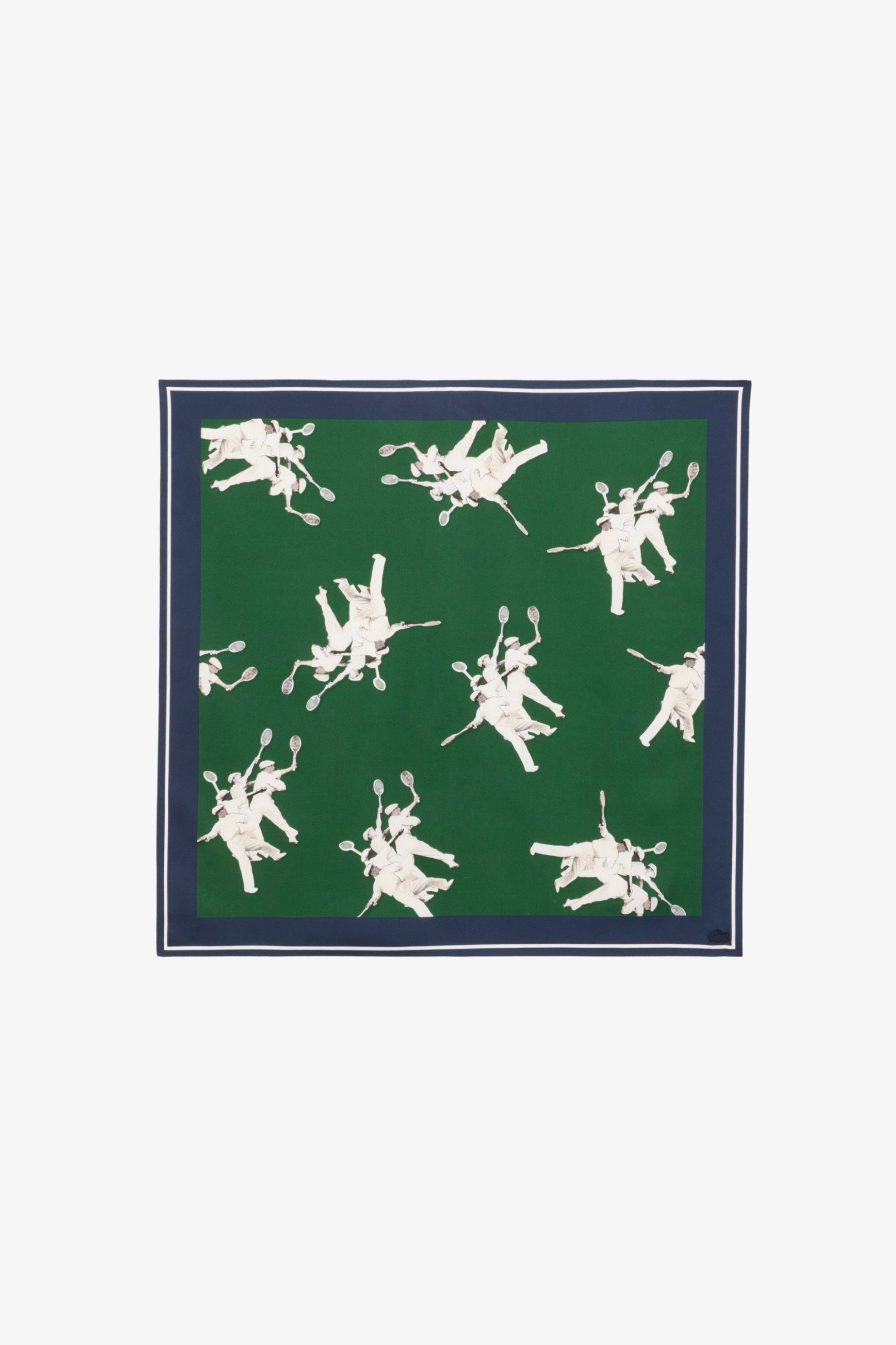 Lacoste Lacoste γυναικείο μεταξωτό φουλάρι με René Lacoste print - RE9804-00 Πράσινο 2025