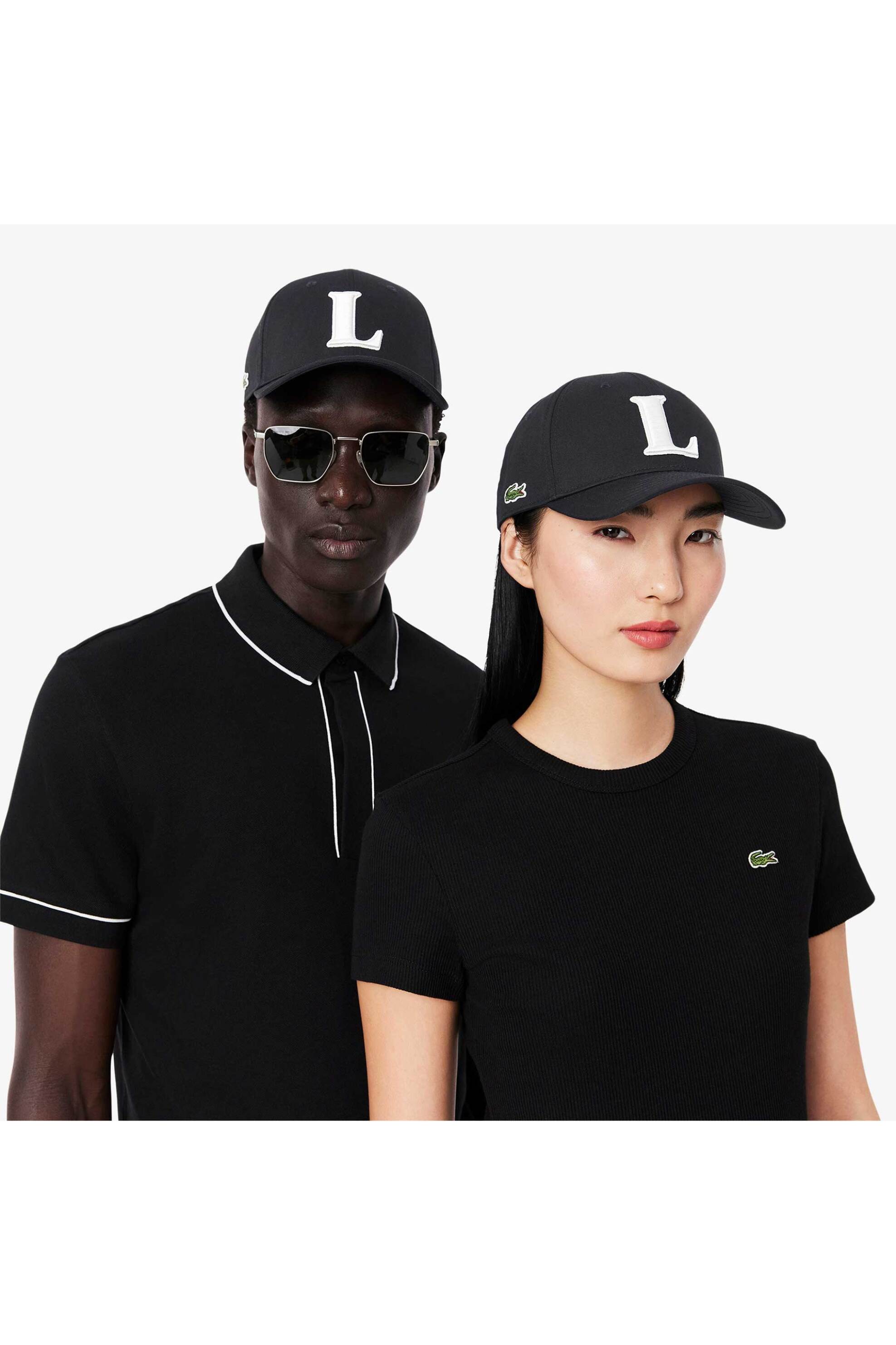 Lacoste Unisex Καπέλο με 3D Κεντημένο Monogram - Rk0342 Μαύρο