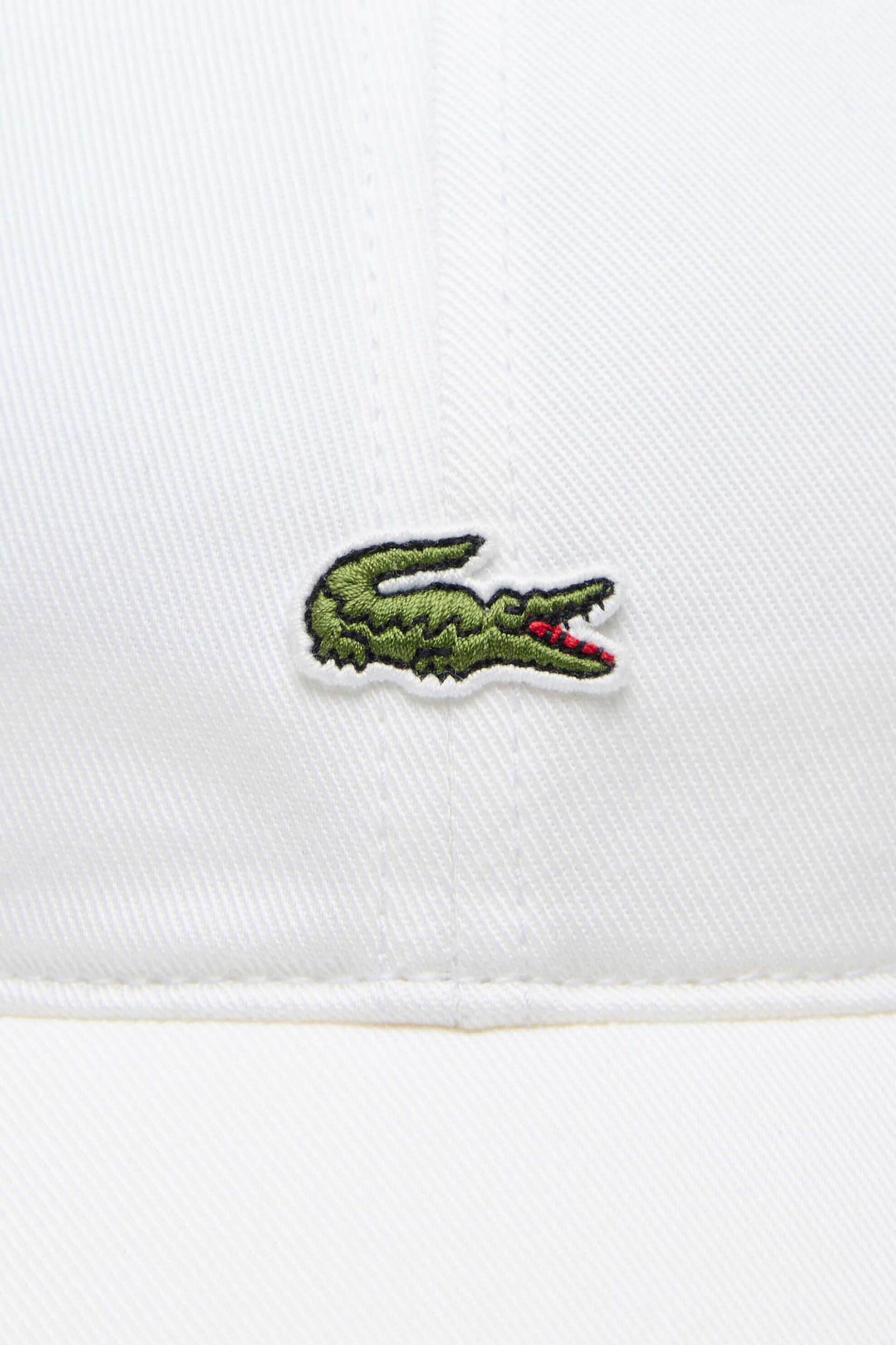 Lacoste Unisex Καπέλο Jockey Twill με Κεντημένο Λογότυπο - Rk0491 Λευκό