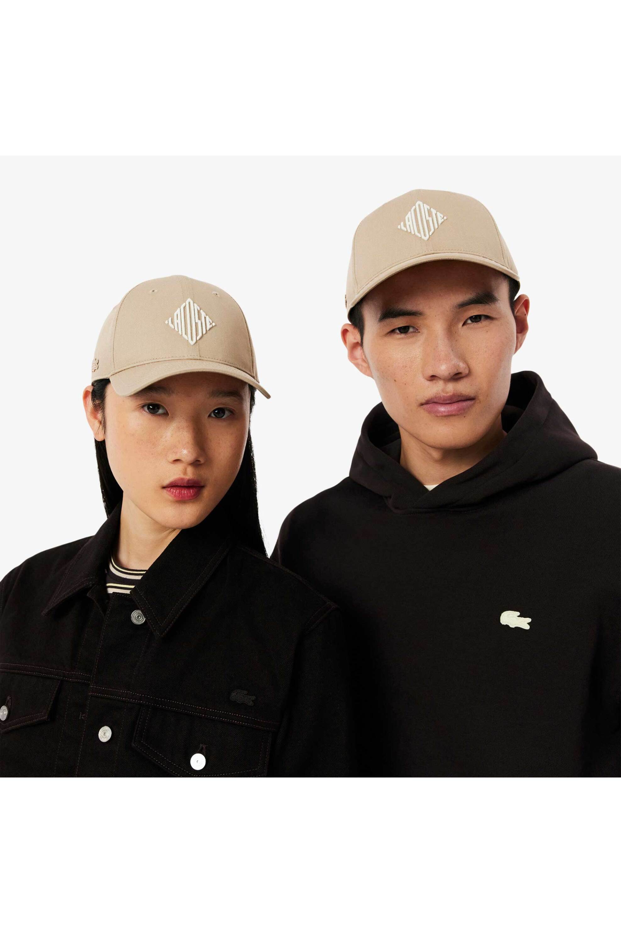 Lacoste Unisex Καπέλο Jockey με Κεντημένο Retro Logo - Rk1752-00 Μπεζ