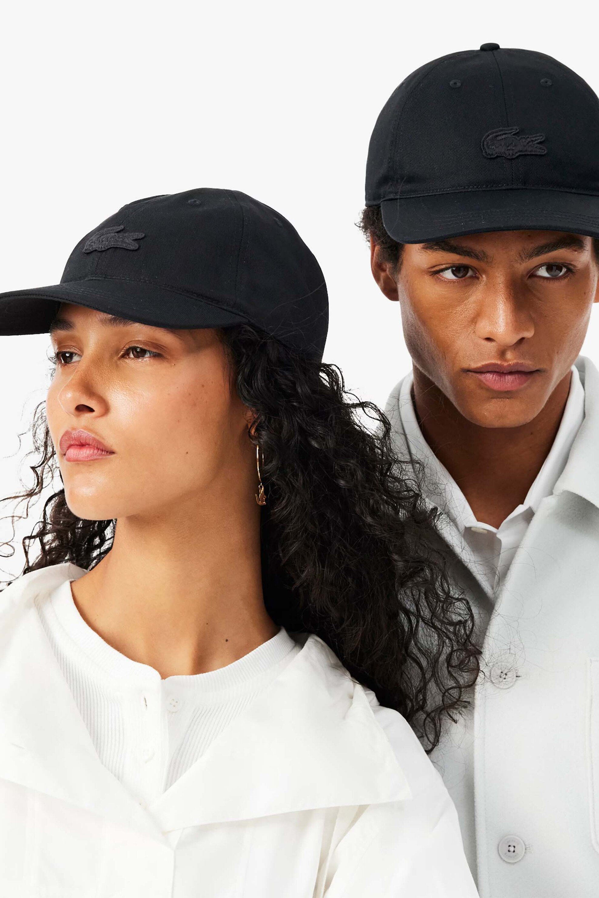 Lacoste Unisex Καπέλο Jockey με Λογότυπο - Rk1910 Μαύρο