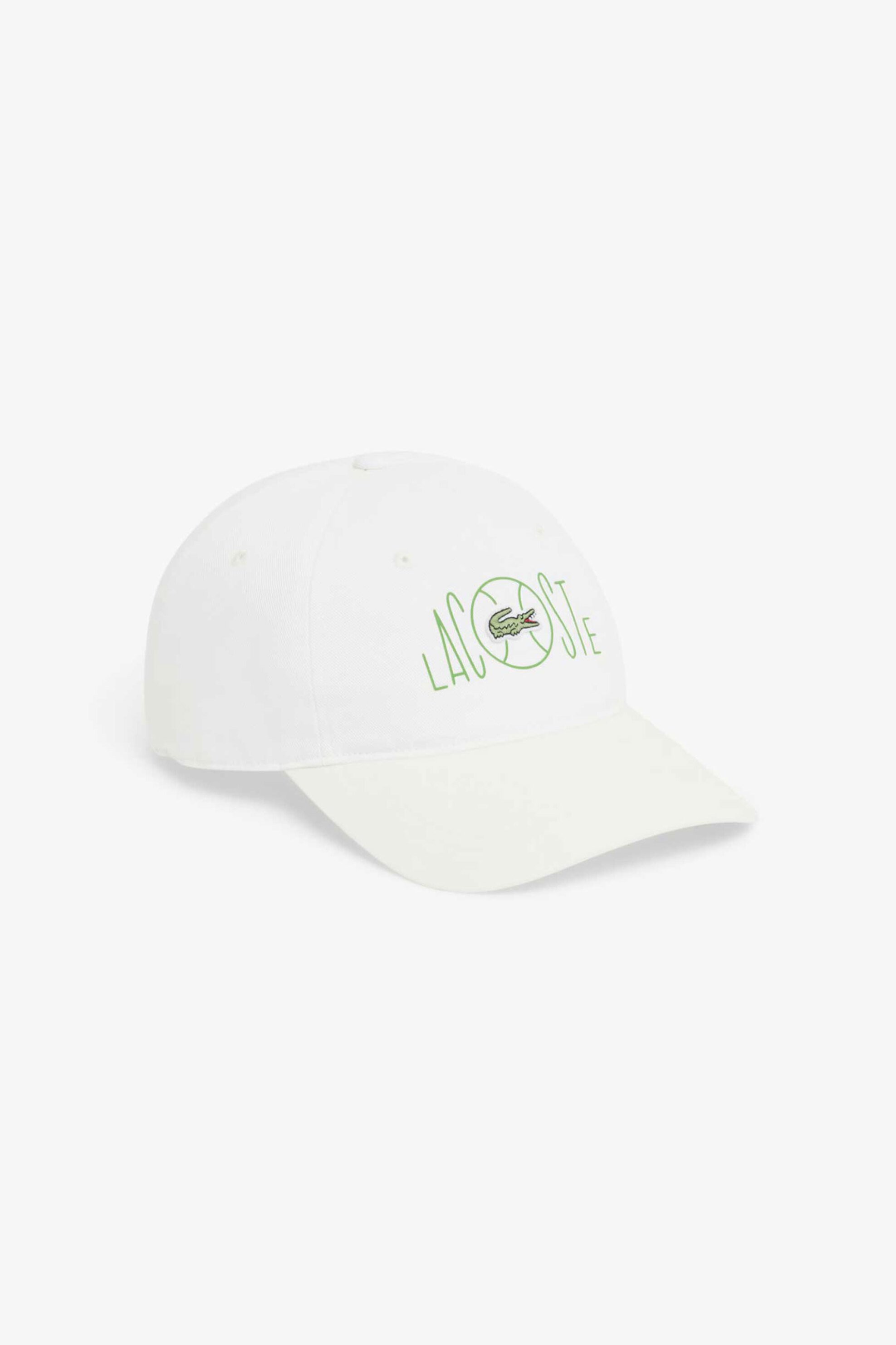 Lacoste unisex καπέλο jockey με logo print - RK1928 Λευκό