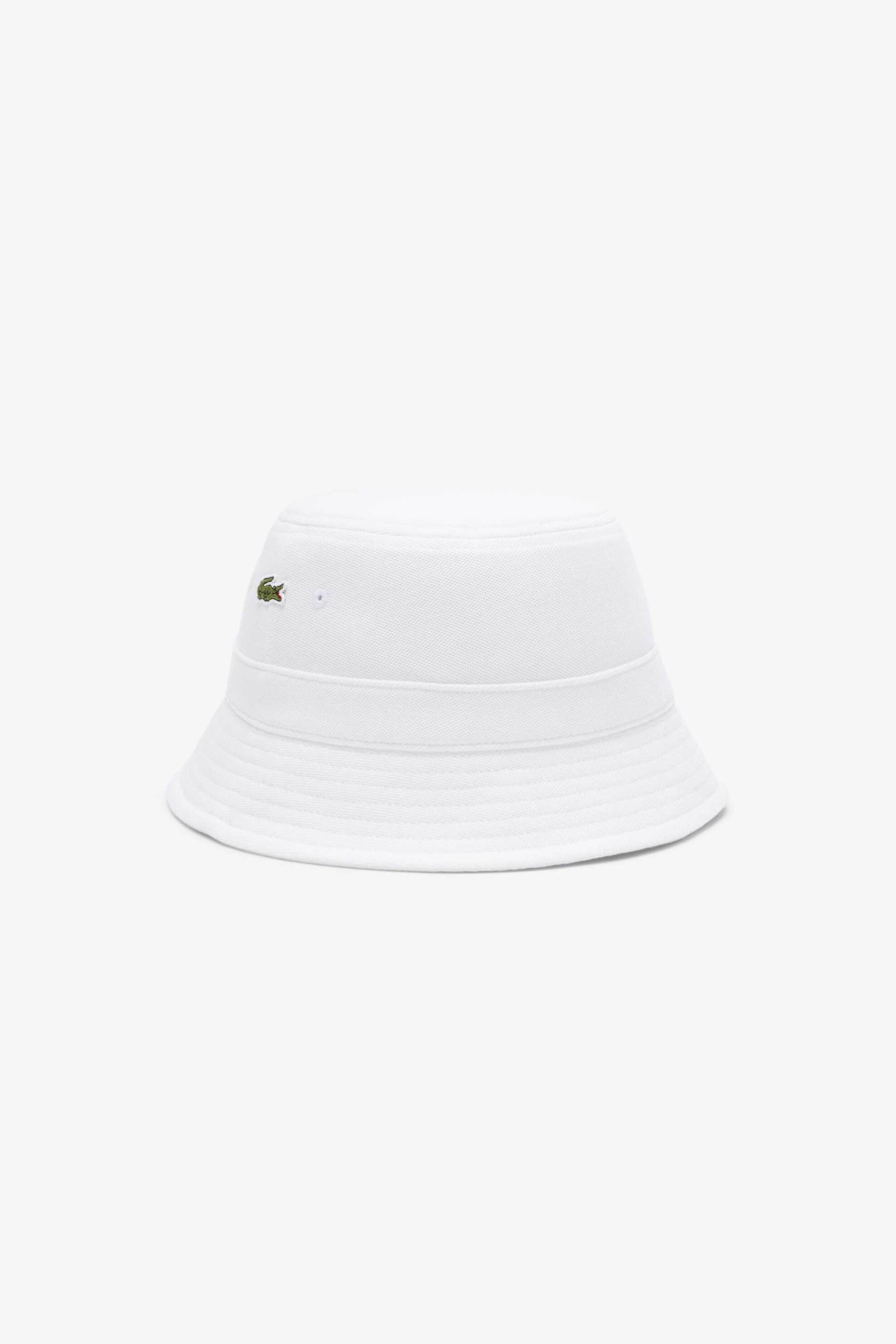 Lacoste unisex καπέλο bucket με κεντημένο λογότυπο - RK2056 Λευκό