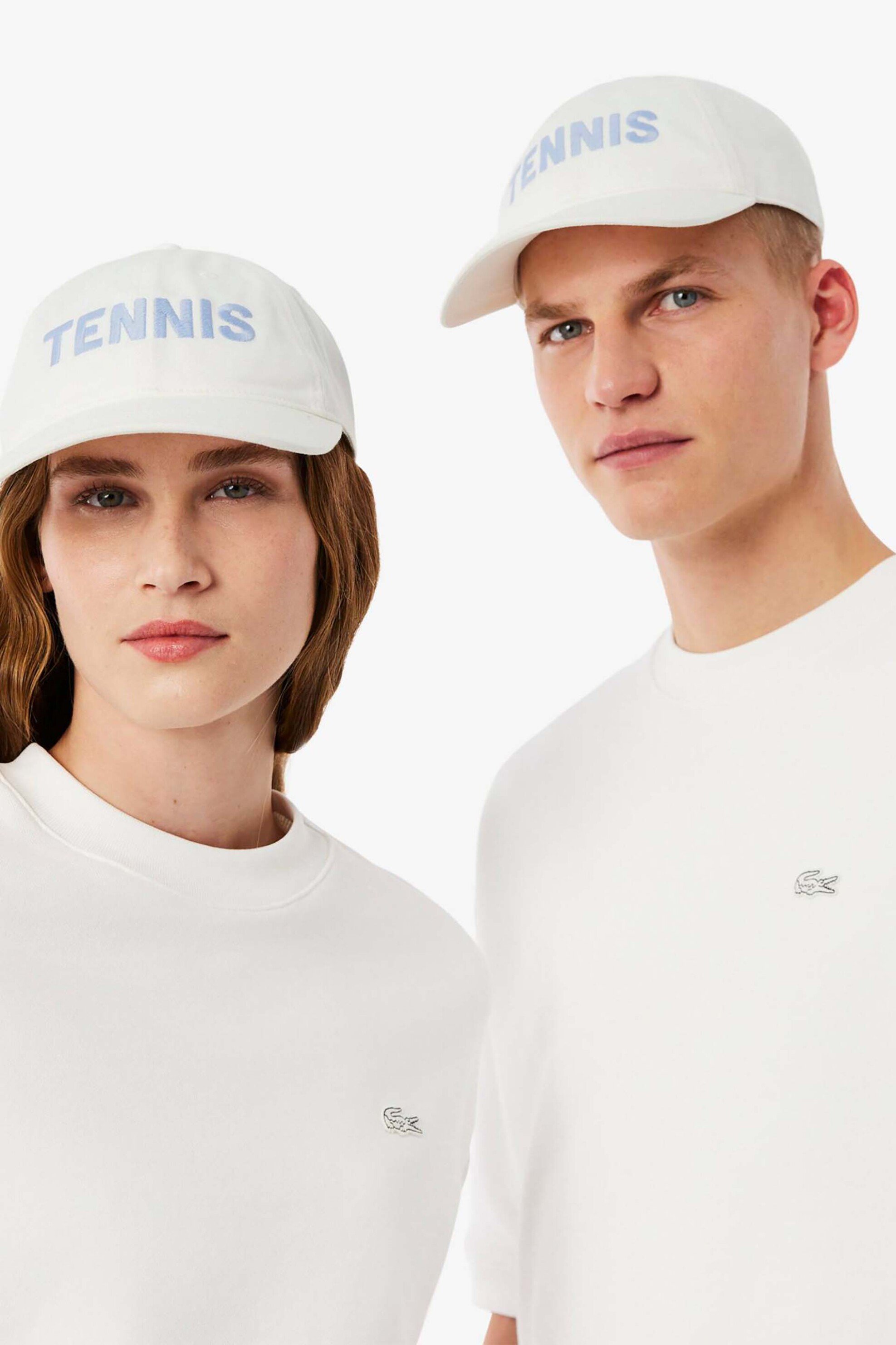 Lacoste Unisex Καπέλο Jockey με Κέντημα Tennis Και Λογότυπο - Rk2634 Λευκό