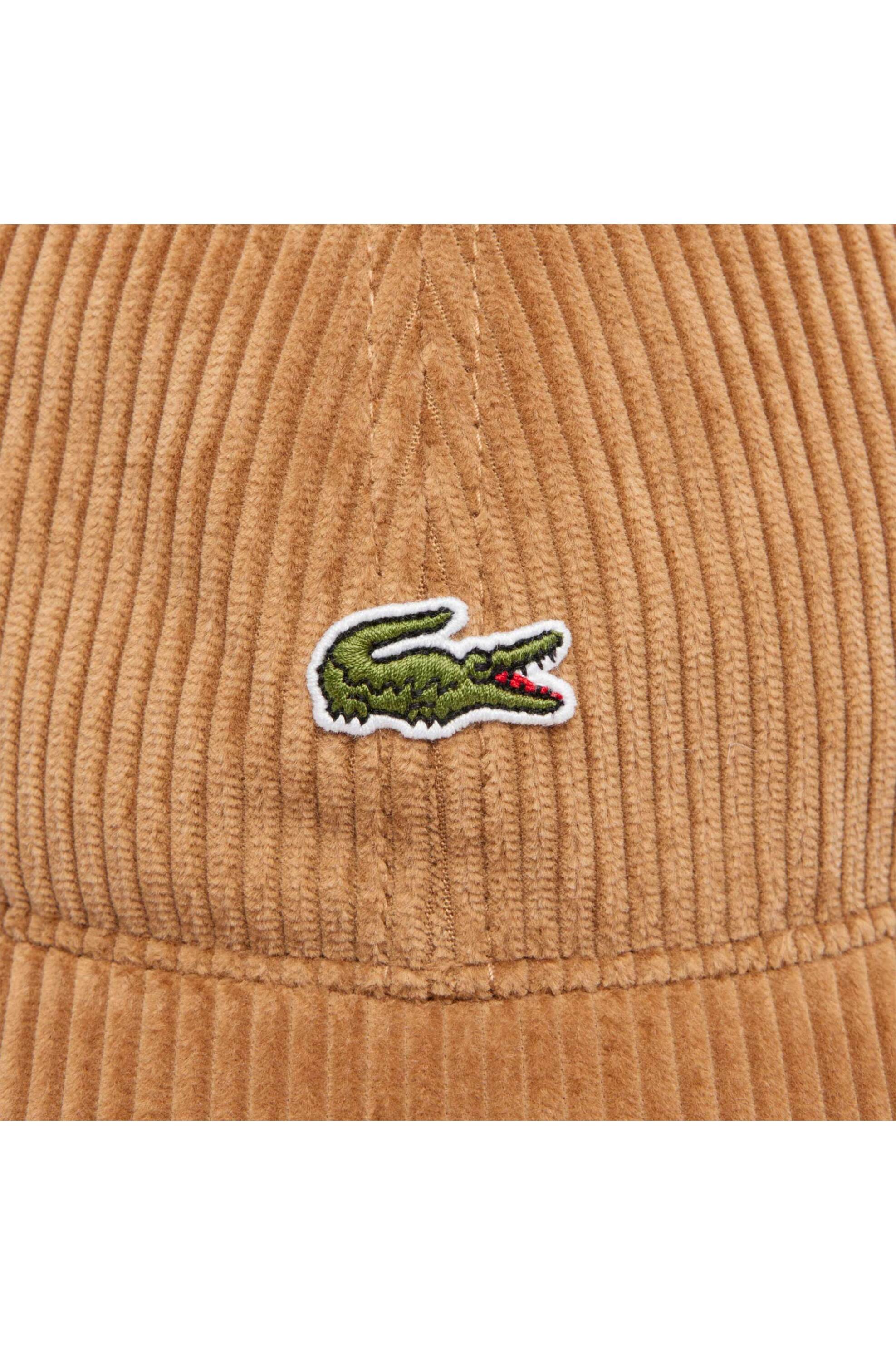 Lacoste unisex καπέλο jockey κοτλέ με κεντημένο λογότυπο - RK3447-00 Καμηλό φωτογραφία