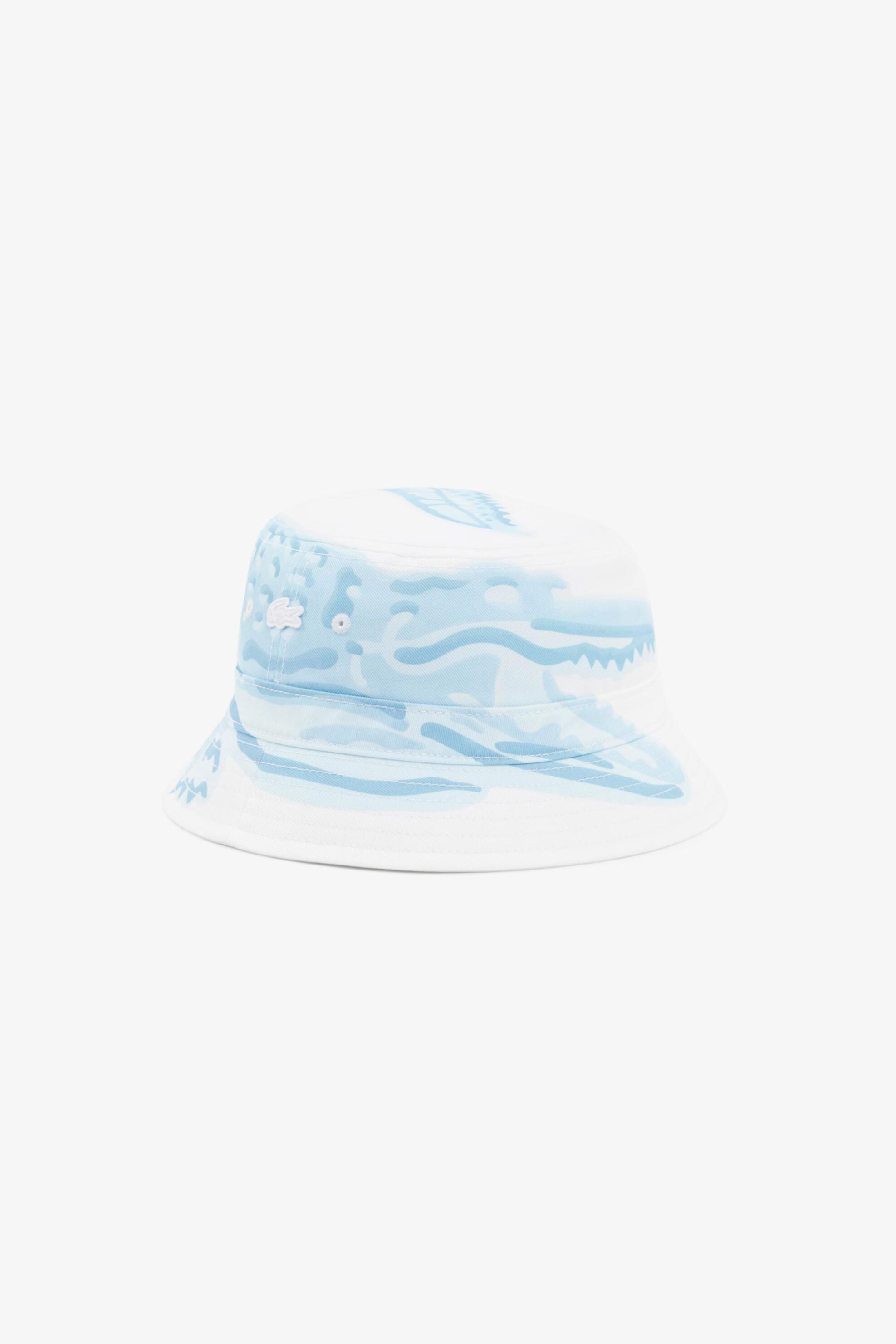 Lacoste unisex καπέλο bucket με λογότυπο και print - RK5005 Λευκό