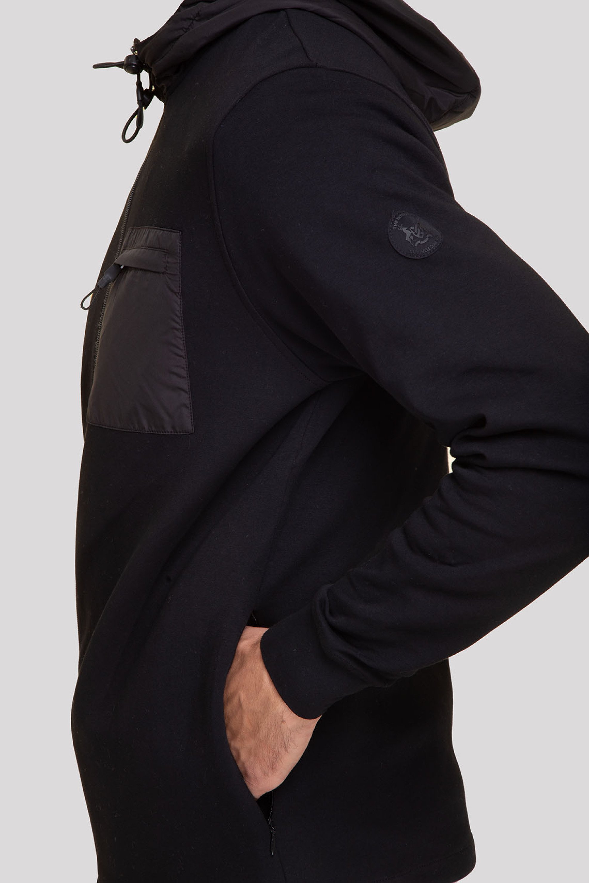 The Bostonians ανδρική ζακέτα φούτερ με κουκούλα Regular Fit - RO1006 Μαύρο φωτογραφία