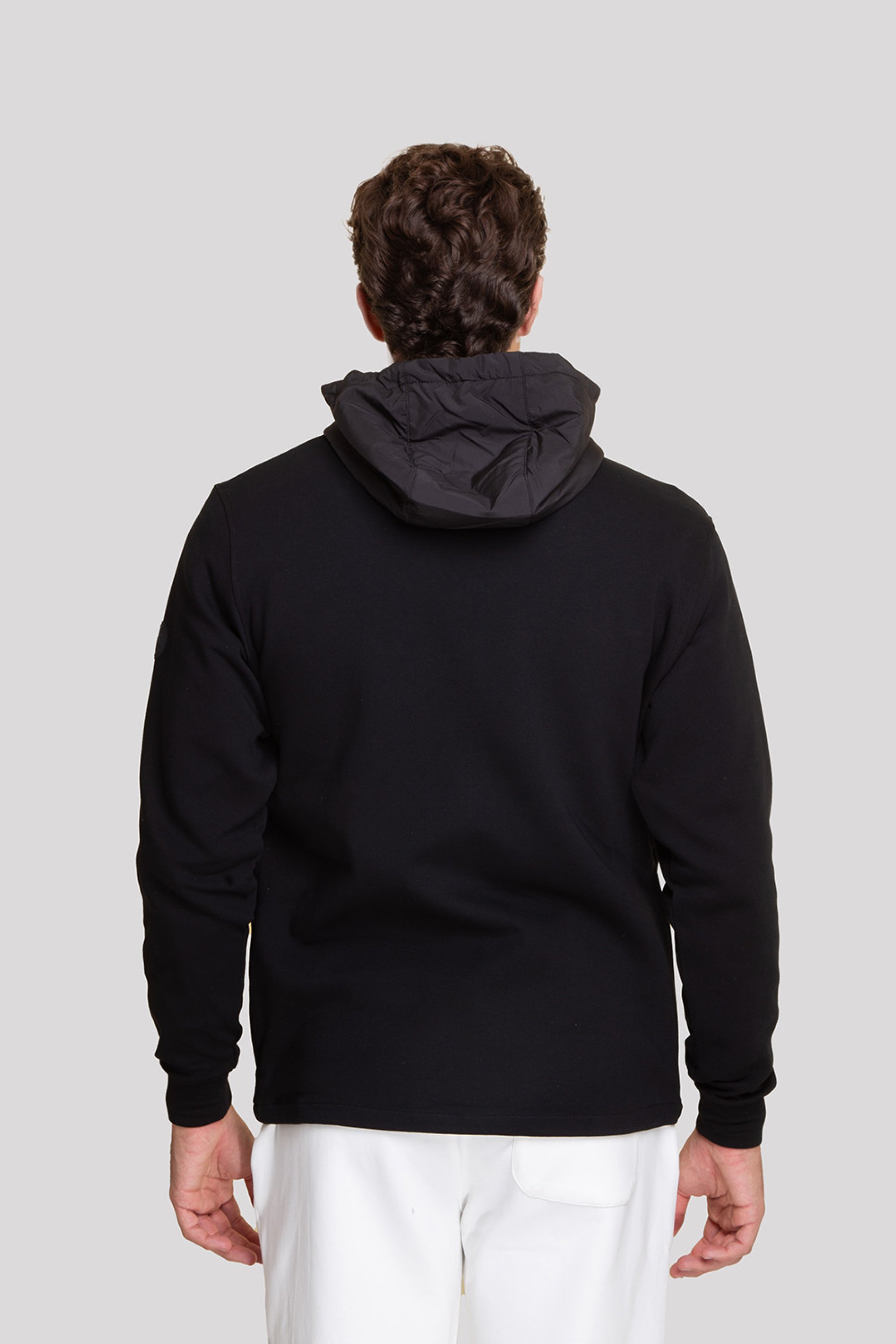 The Bostonians ανδρική ζακέτα φούτερ με κουκούλα Regular Fit - RO1006 Μαύρο φωτογραφία