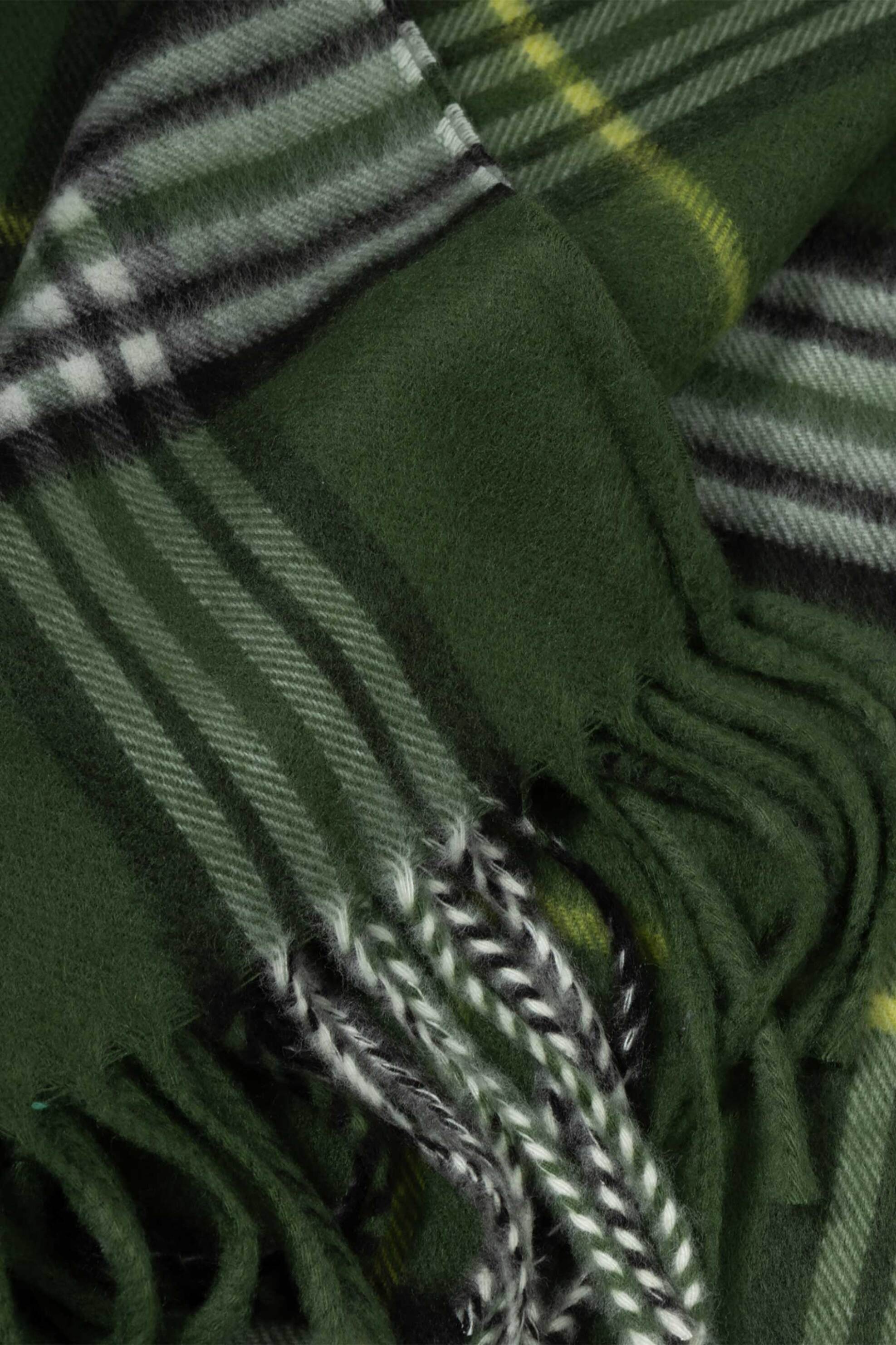 The Bostonians ανδρικό κασκόλ με καρό σχέδιο και κρόσσια "Copley" - SC701130 Πράσινο φωτογραφία