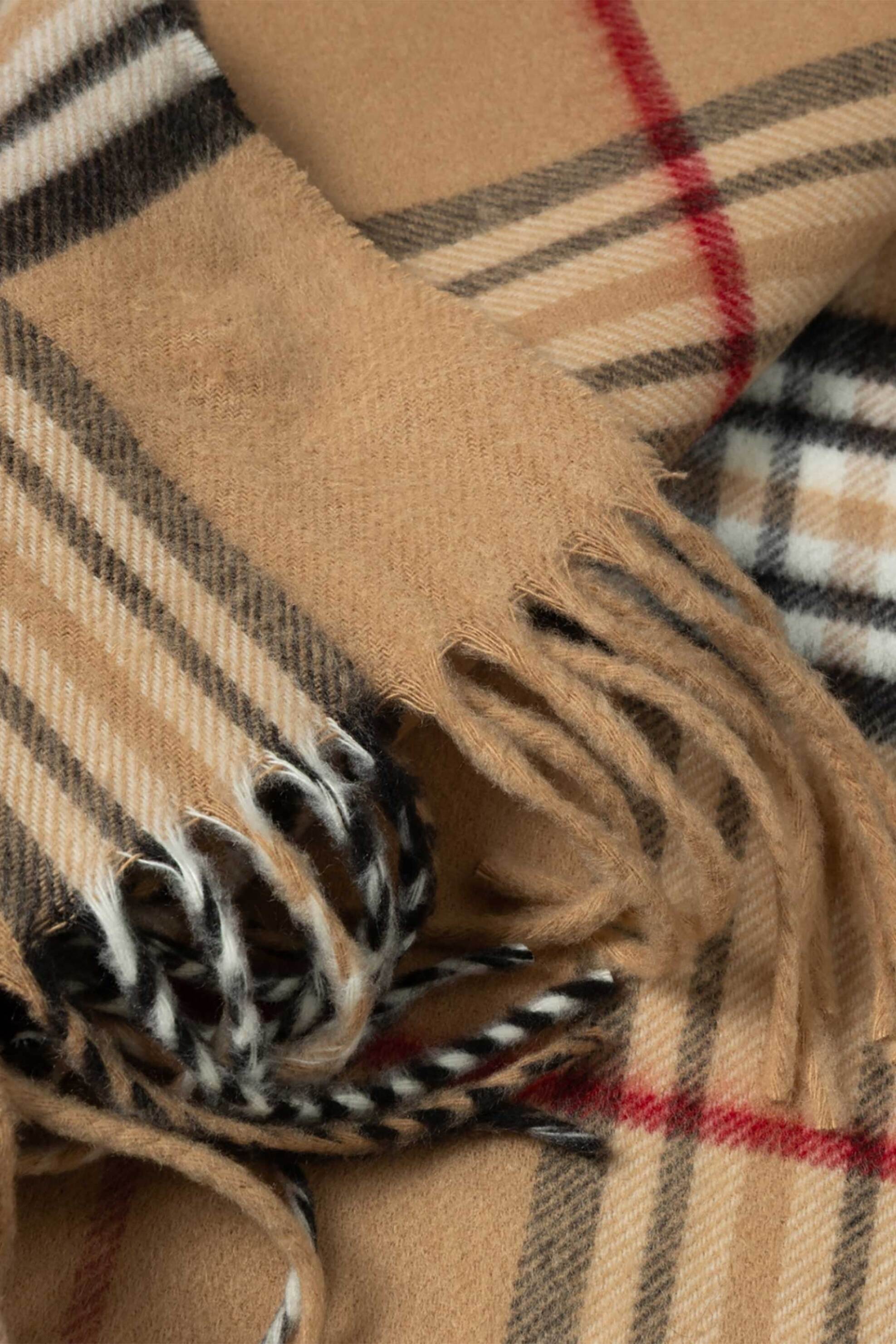 The Bostonians ανδρικό κασκόλ με καρό σχέδιο και κρόσσια "Copley" - SC701130 Καμηλό φωτογραφία