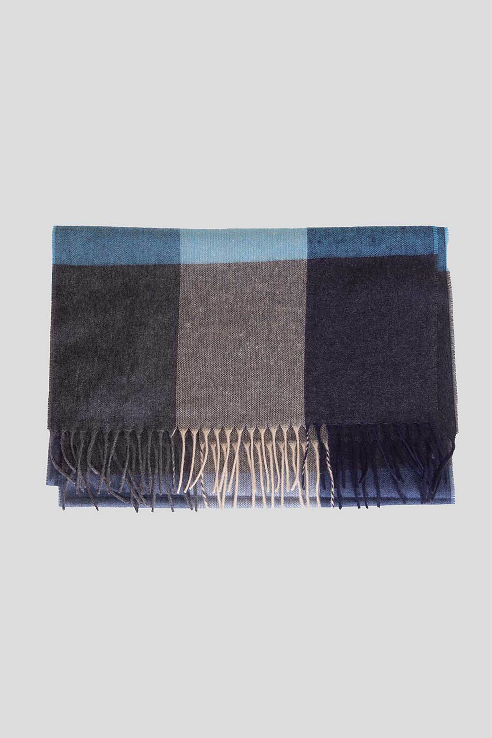 THE BOSTONIANS The Bostonians ανδρικό κασκόλ με καρό σχέδιο και κρόσσια "Copley" - SC797041 Μπλε Σκούρο