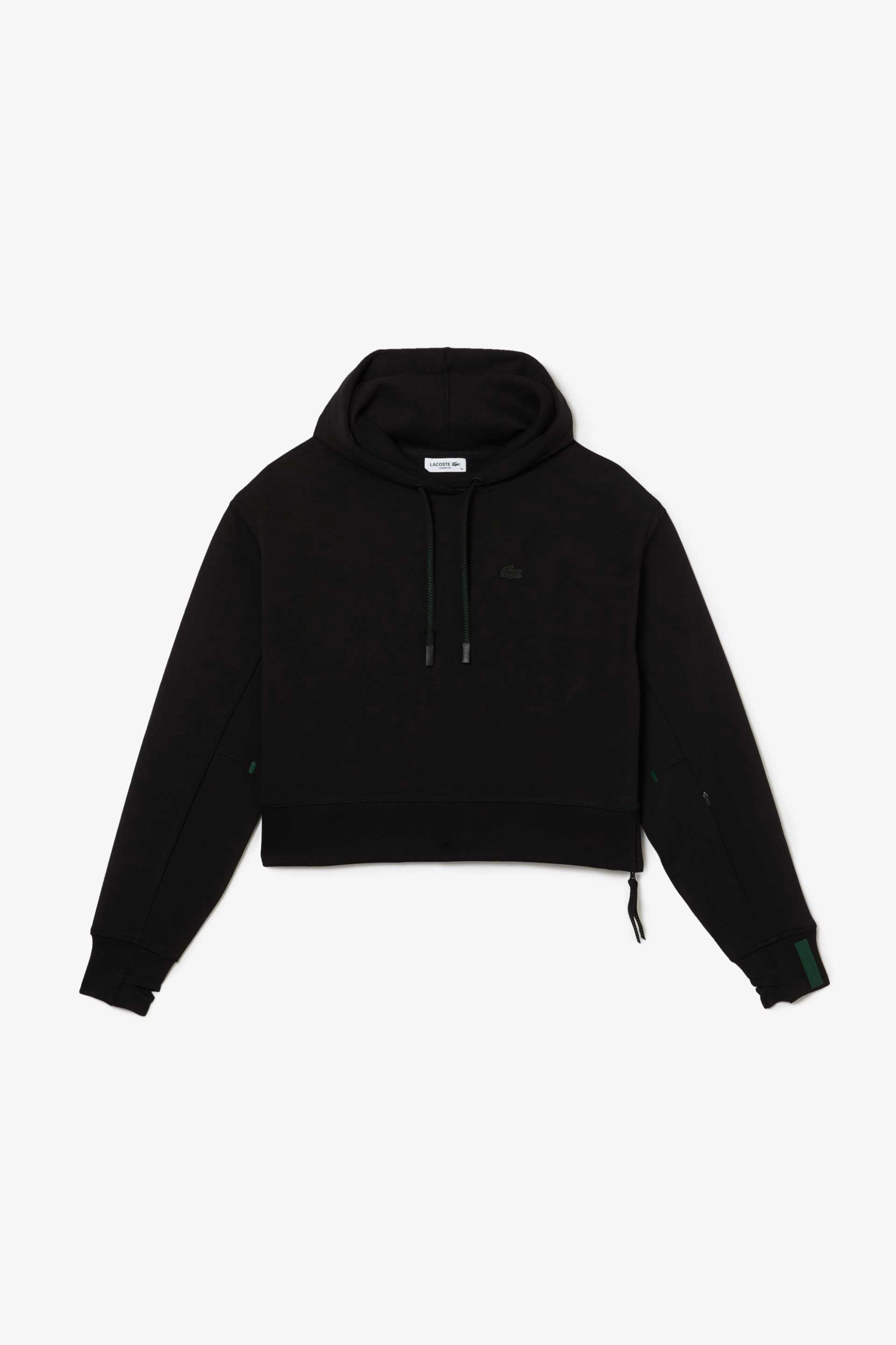 Lacoste γυναικεία μπλούζα φούτερ με κουκούλα και τσέπη στο μανίκι - SF0281 Μαύρο φωτογραφία