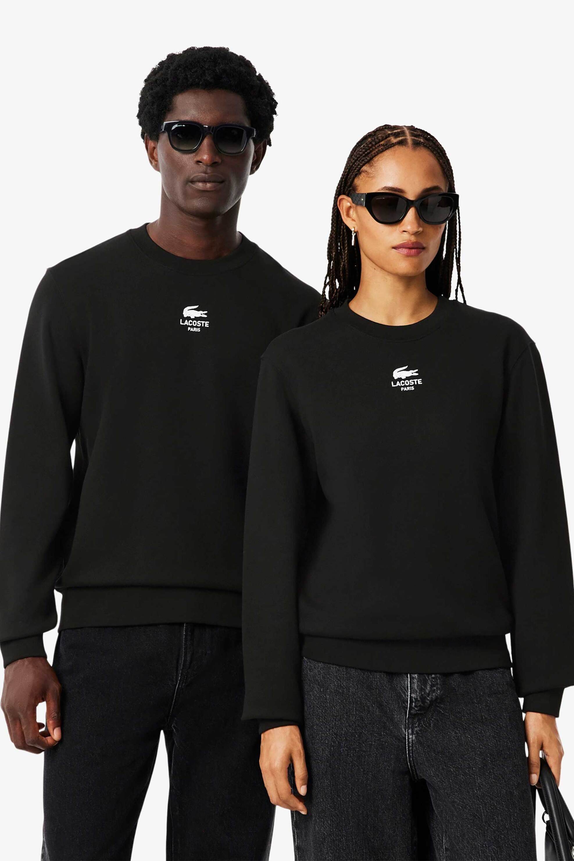LACOSTE Lacoste unisex μπλούζα φούτερ με λογότυπο Classic Fit - SH2736-00 Μαύρο