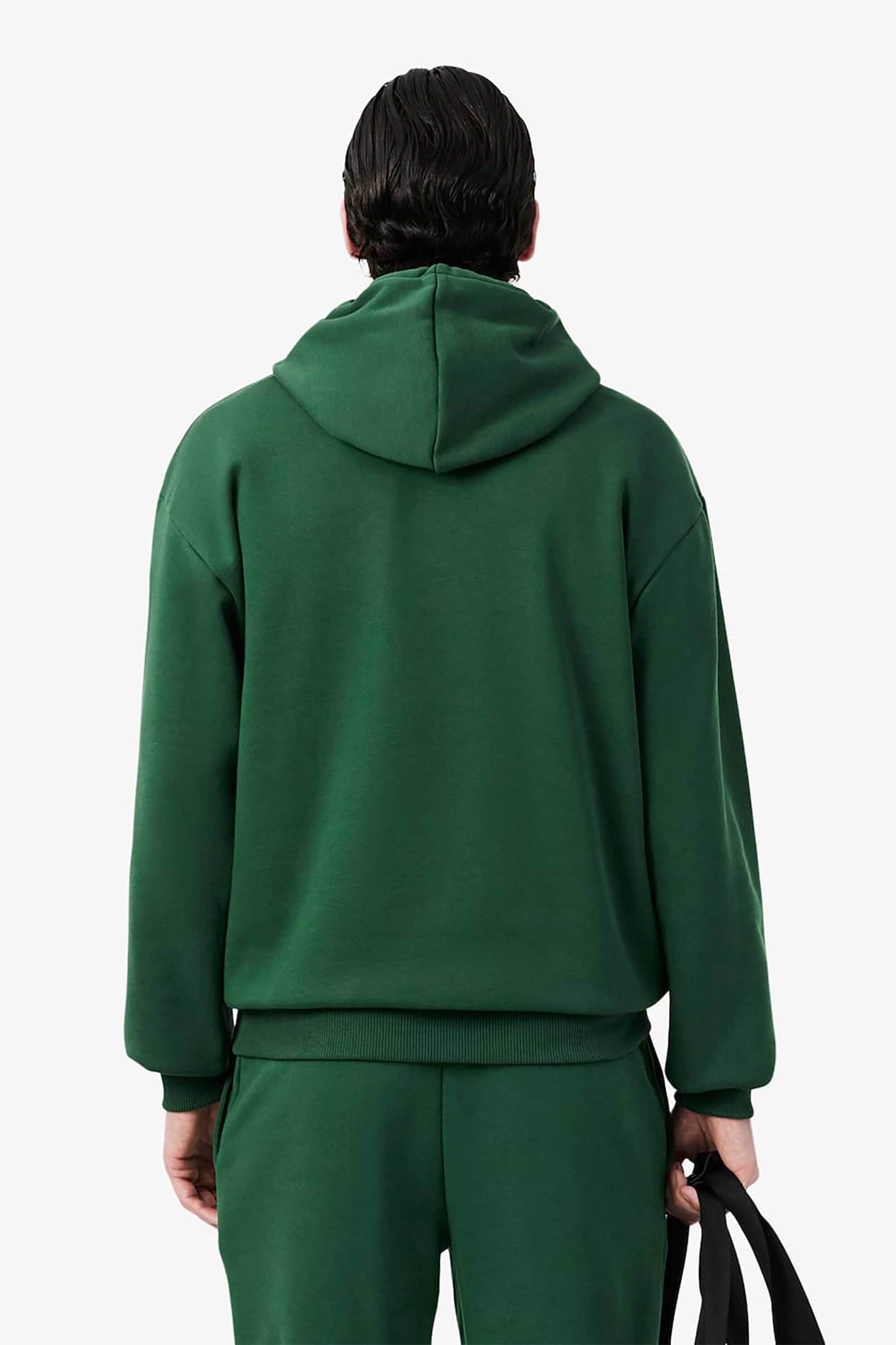 Lacoste Ανδρική Μπλούζα Φούτερ με Κουκούλα Και Κεντημένο Λογότυπο Classic Fit - Sh8863 Πράσινο Σκούρο