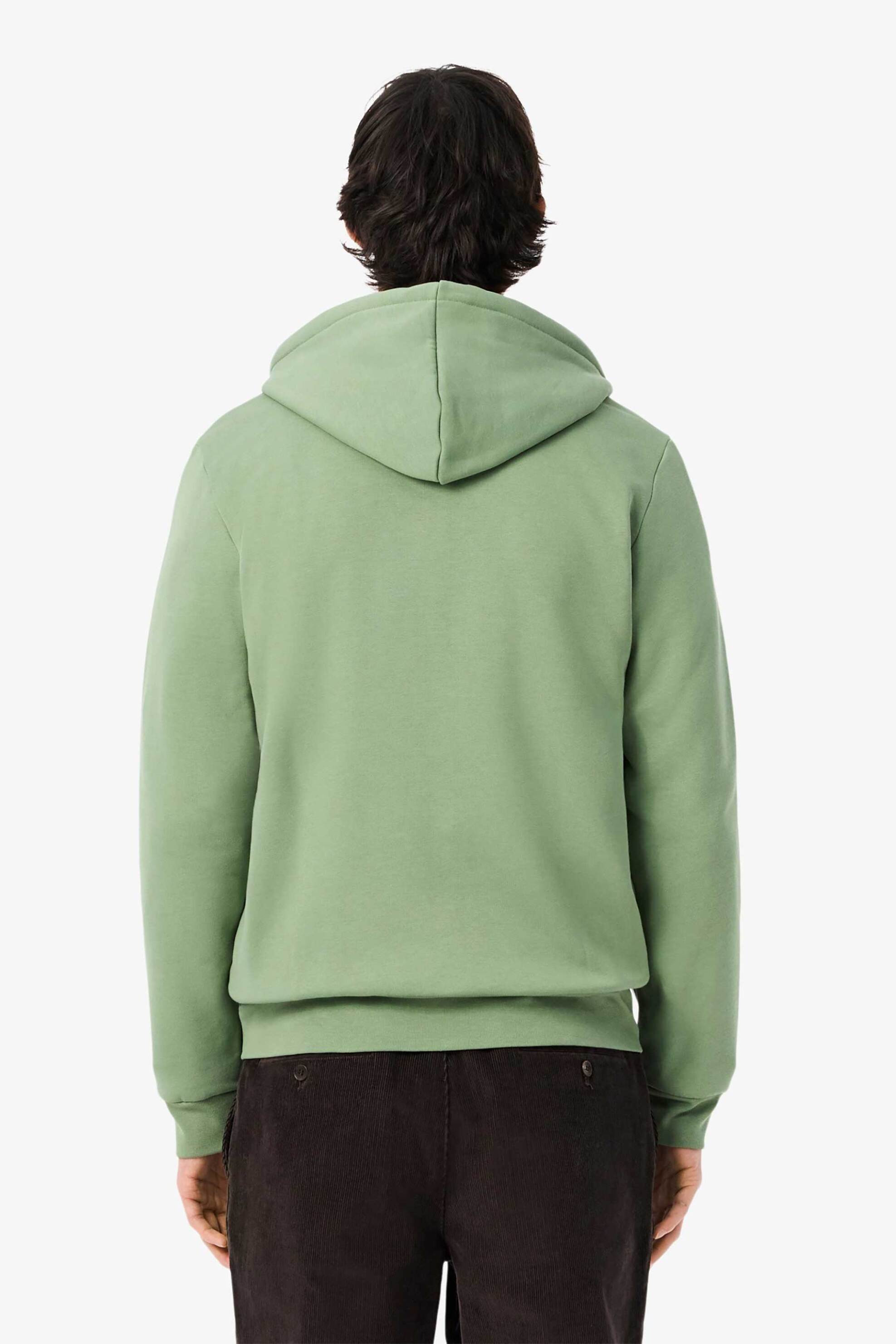 Lacoste Ανδρική Ζακέτα Φούτερ με Κουκούλα Και Κεντημένο Λογότυπο Classic Fit - Sh9626 Πράσινο Teal