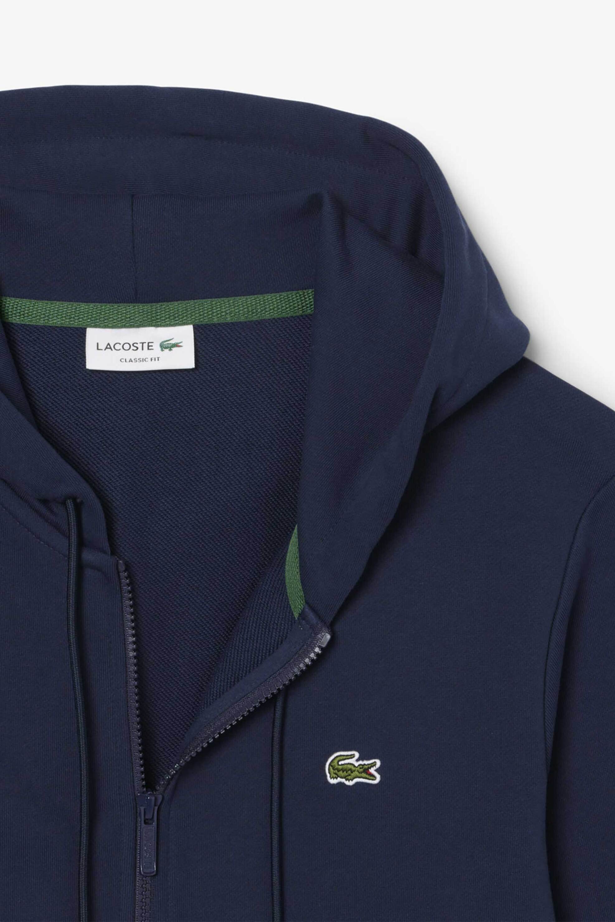 Lacoste ανδρική ζακέτα φούτερ με κουκούλα και κεντημένο λογότυπο Classic Fit - SH9809-00 Μπλε Σκούρο φωτογραφία