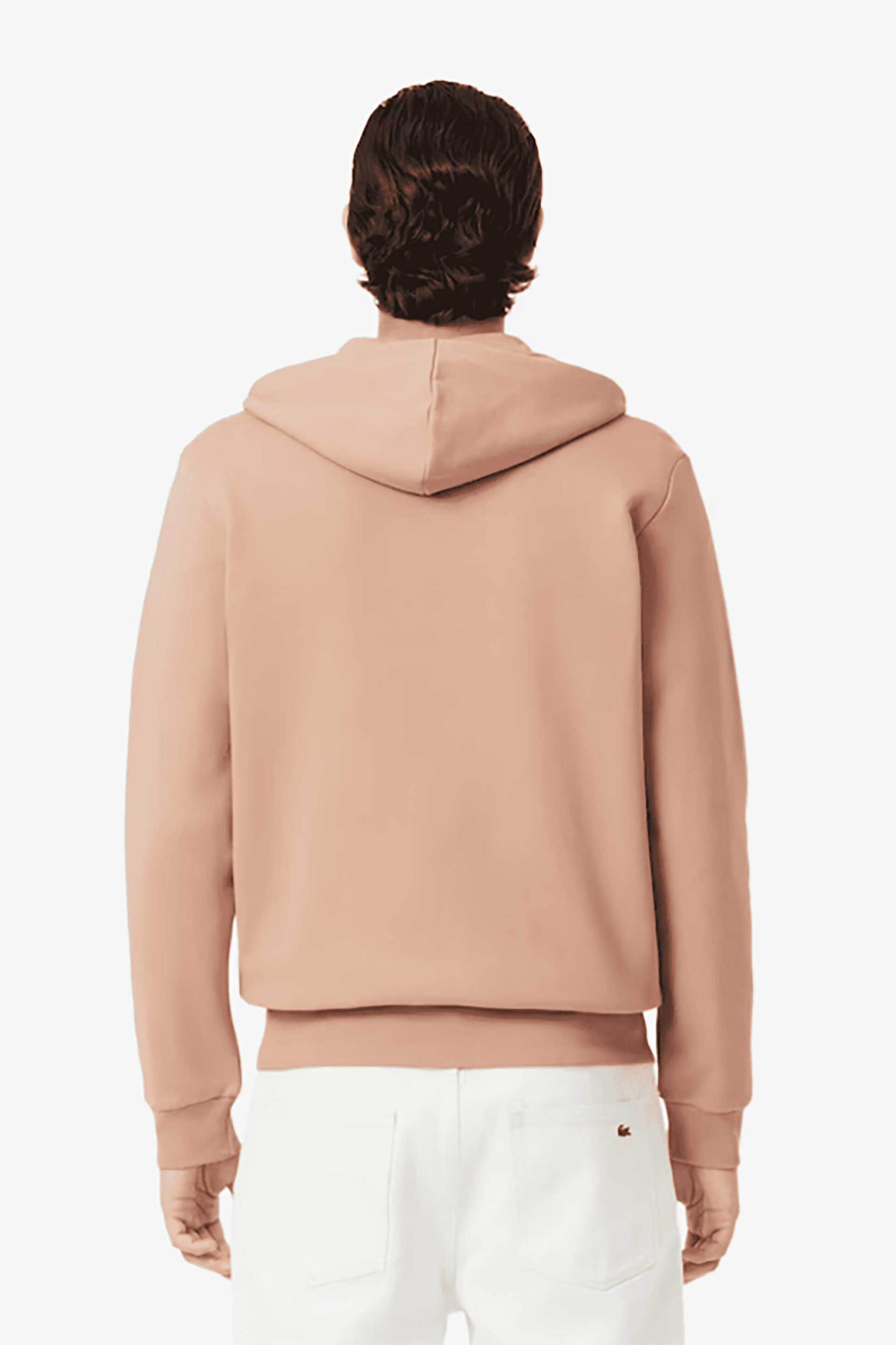 Lacoste ανδρική ζακέτα φούτερ με κουκούλα και κεντημένο λογότυπο Classic Fit - SH9809-00 Σομόν φωτογραφία