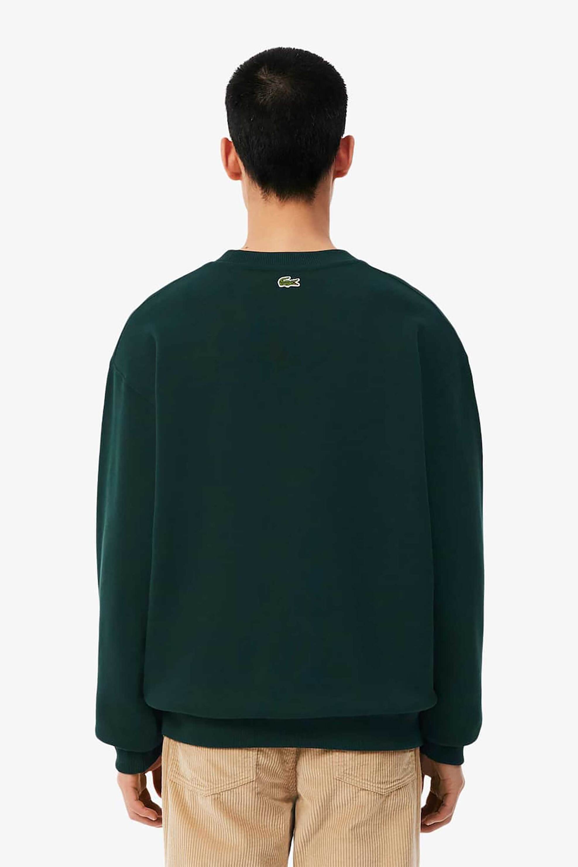 Lacoste Ανδρική Μπλούζα Φούτερ με Crocodile Print Classic Fit - Sh9989 Κυπαρισσί