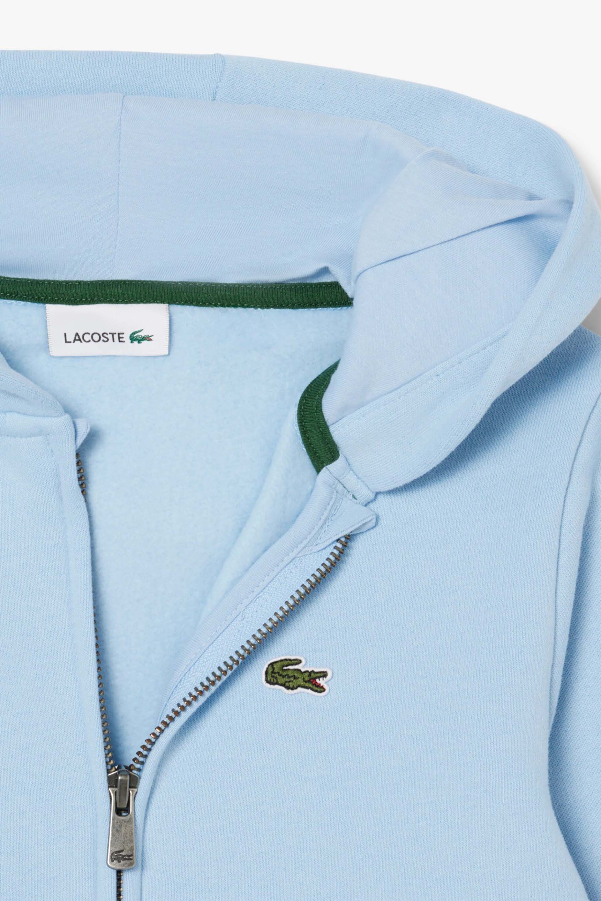 Lacoste Παιδική Ζακέτα Φούτερ με Κουκούλα Και Λογότυπο Regular Fit - Sj0932 Σιελ