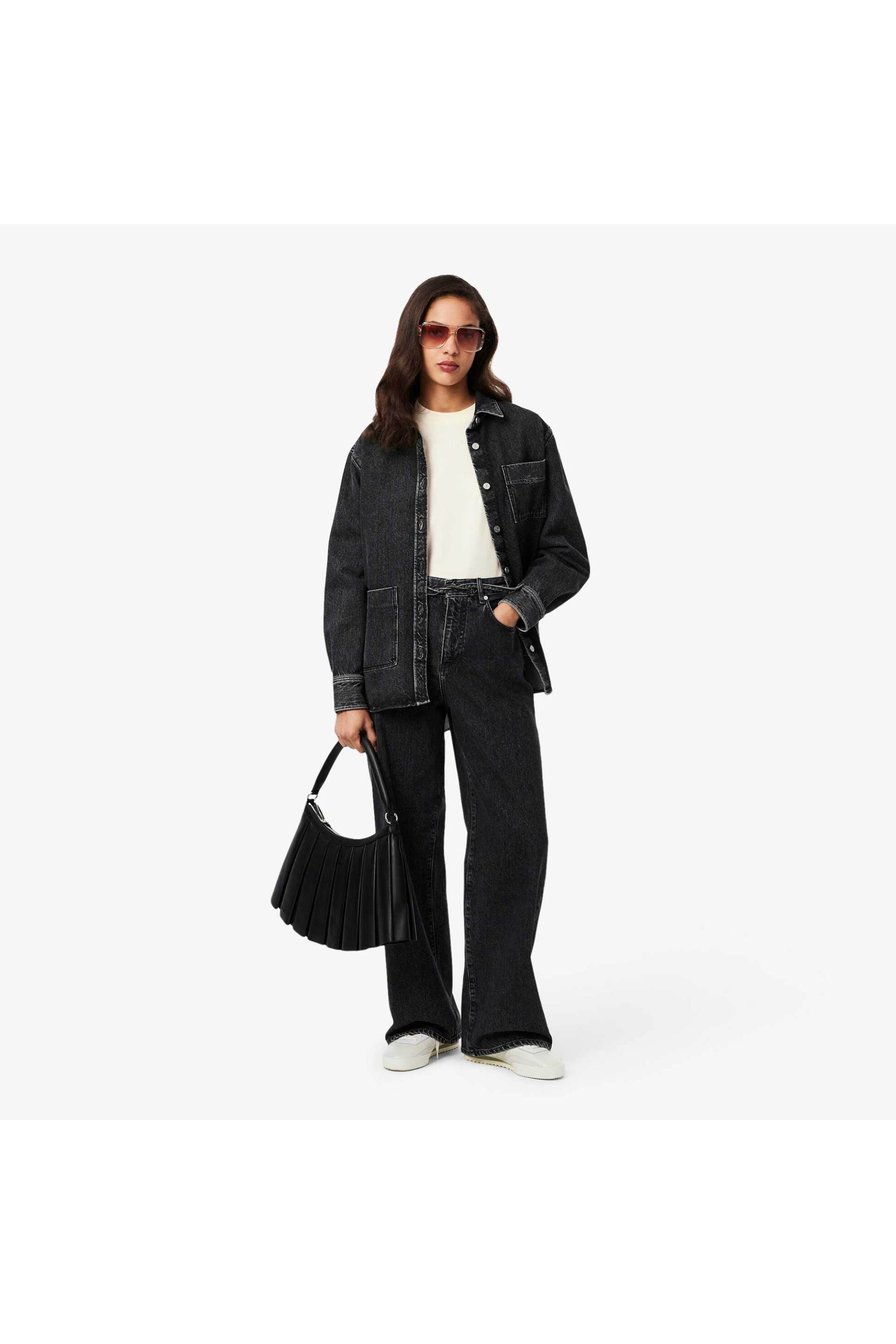 Lacoste γυναικείο T-shirt με ανάγλυφο λογότυπο Regular Fit - TF0355-00 Εκρού φωτογραφία